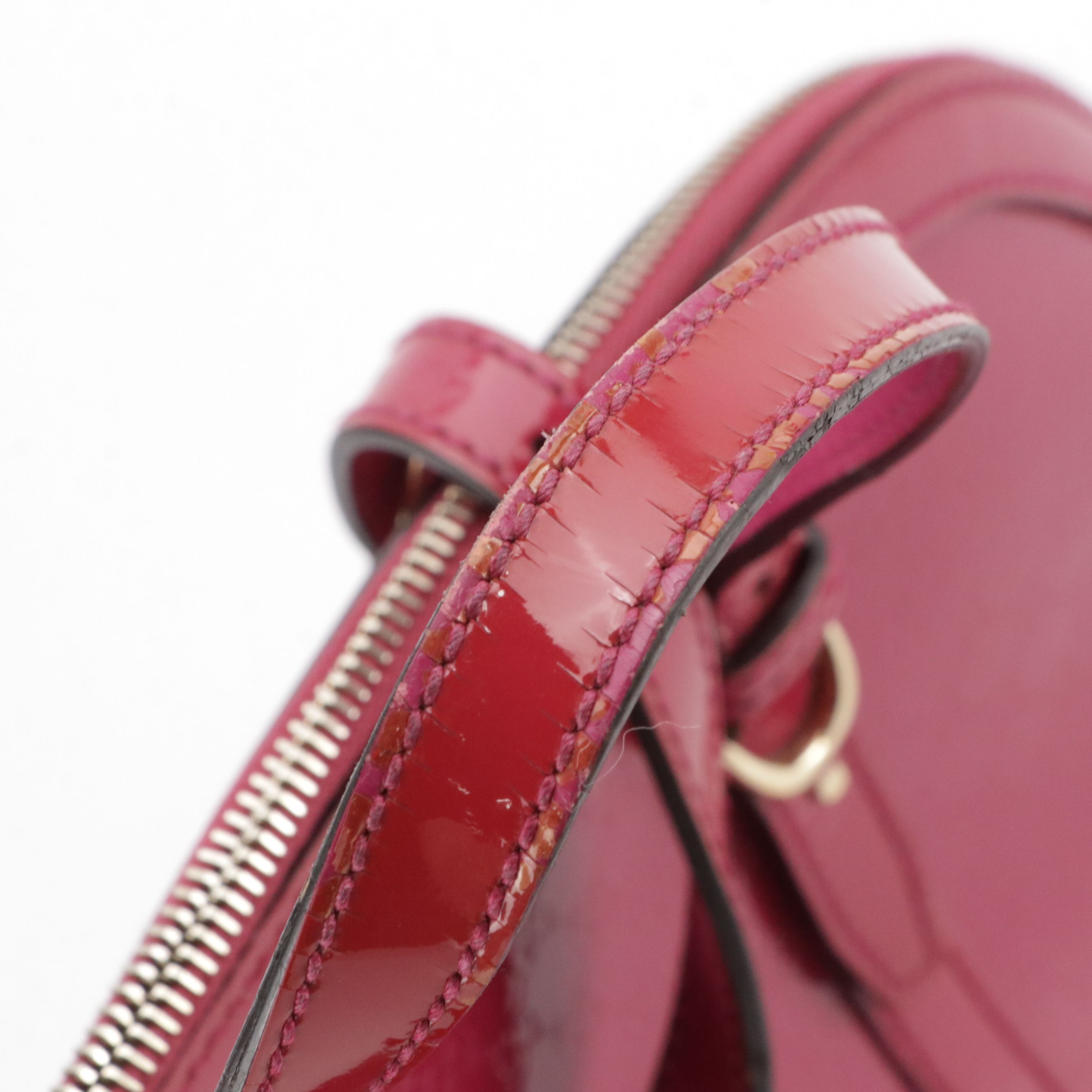 Gucci Nice Two-Way Satchel in Magenta Microguccissima and Smooth Patent Leather