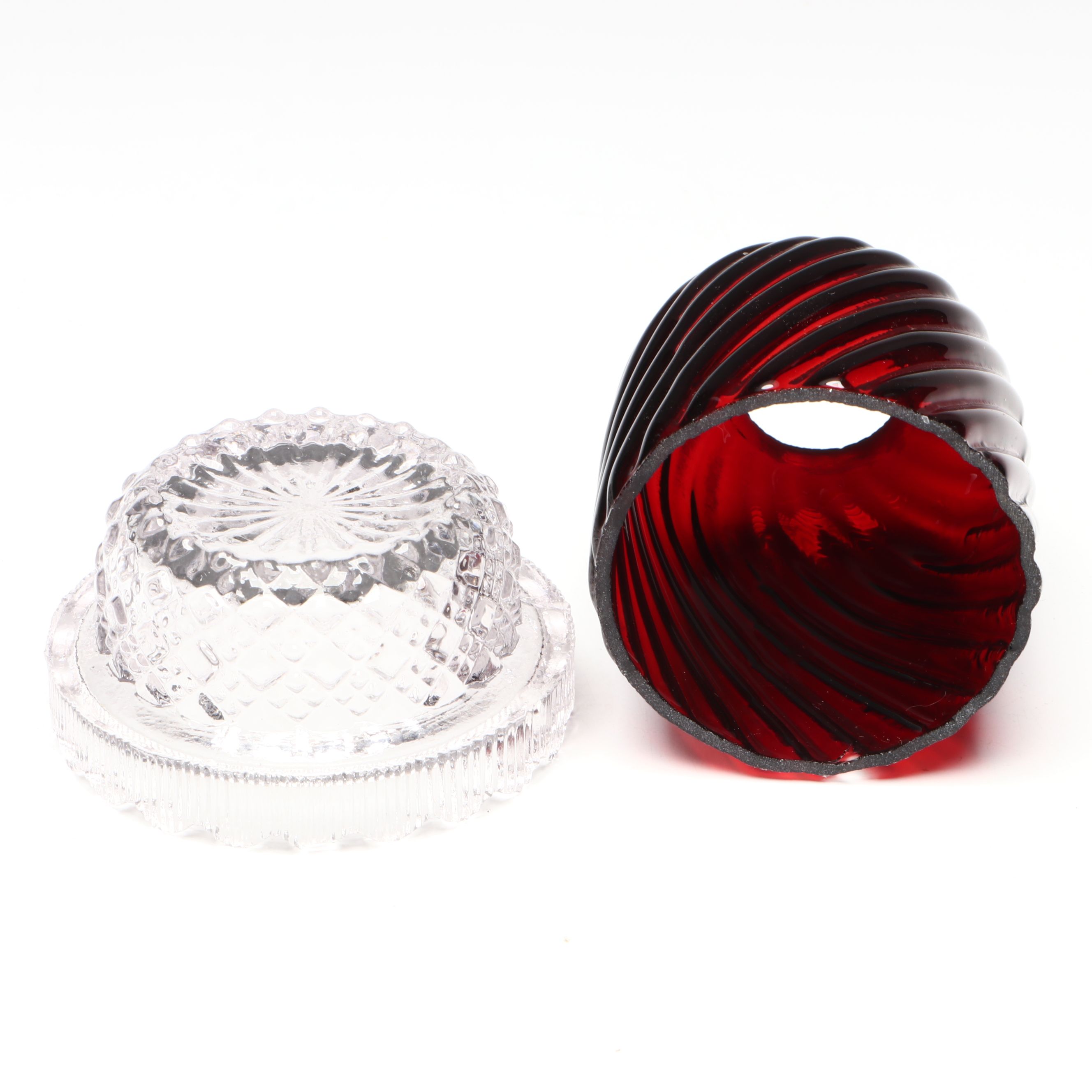 Rounded Filigree Mirror Tray with Fairy Lamp, Early to Mid-20th Century