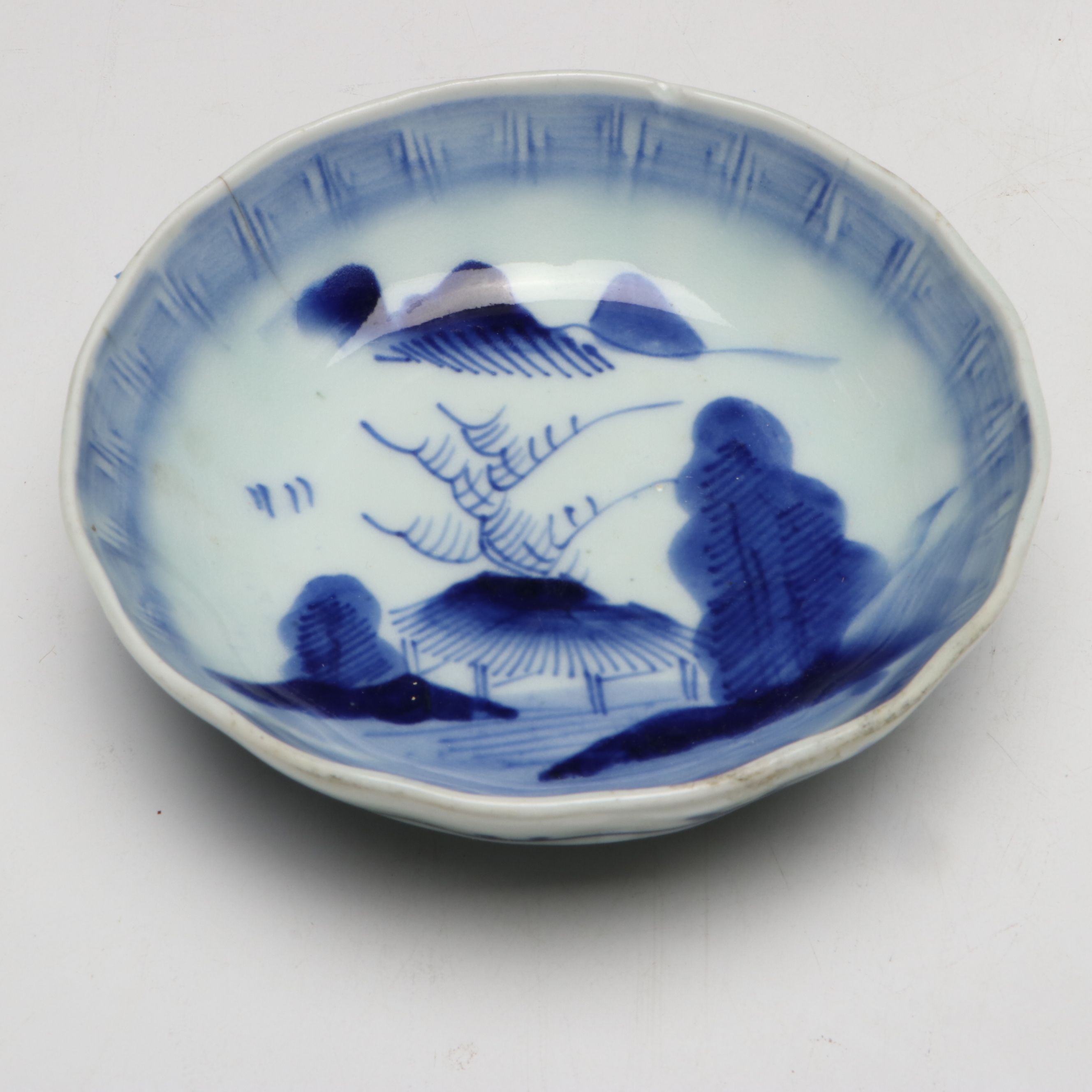 Persian Polychrome Fritware Bowl with Asian Porcelain and Limoges Egg Box