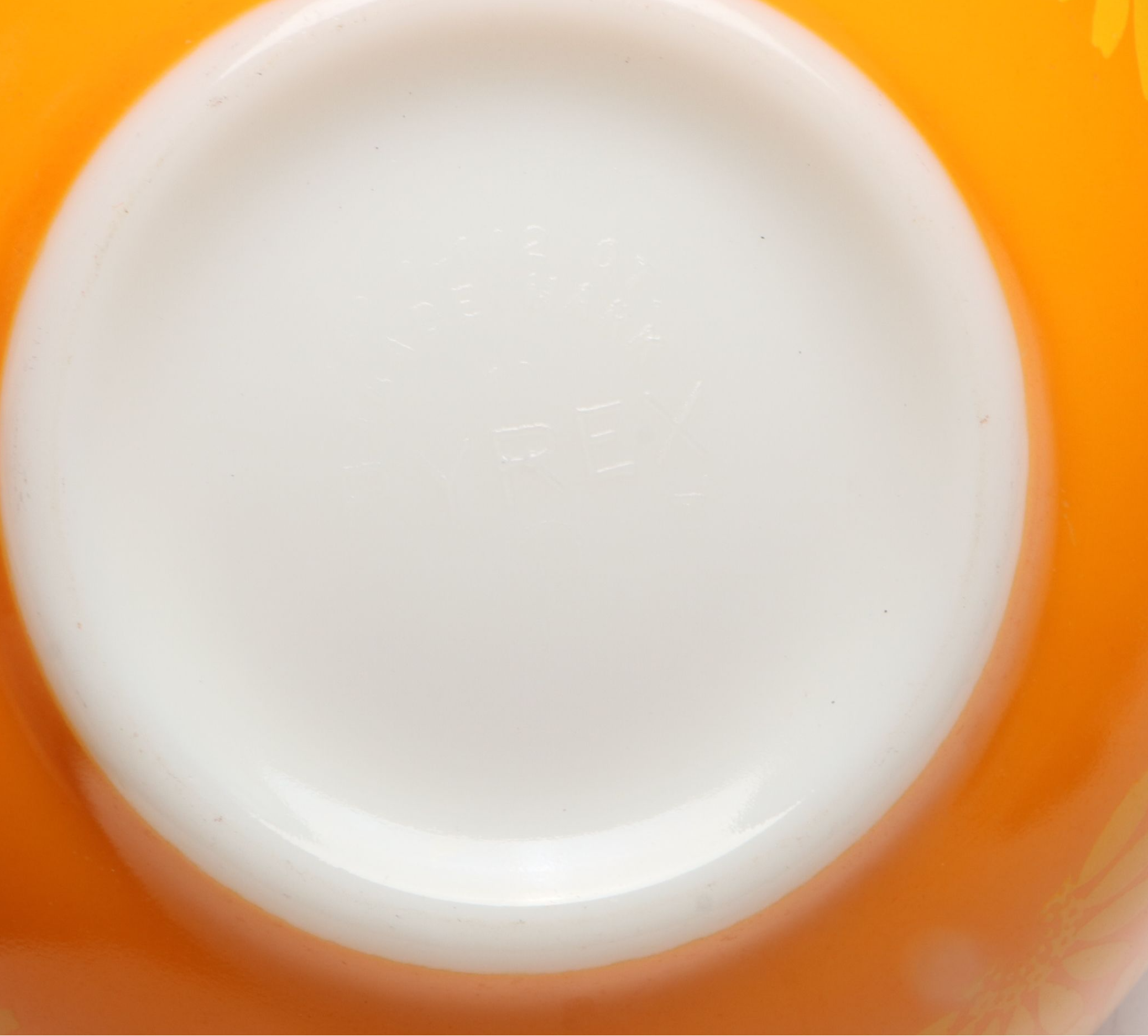 Anchor Hocking "Tulips on Ivory" Drip Jar with Pyrex Mixing Bowls