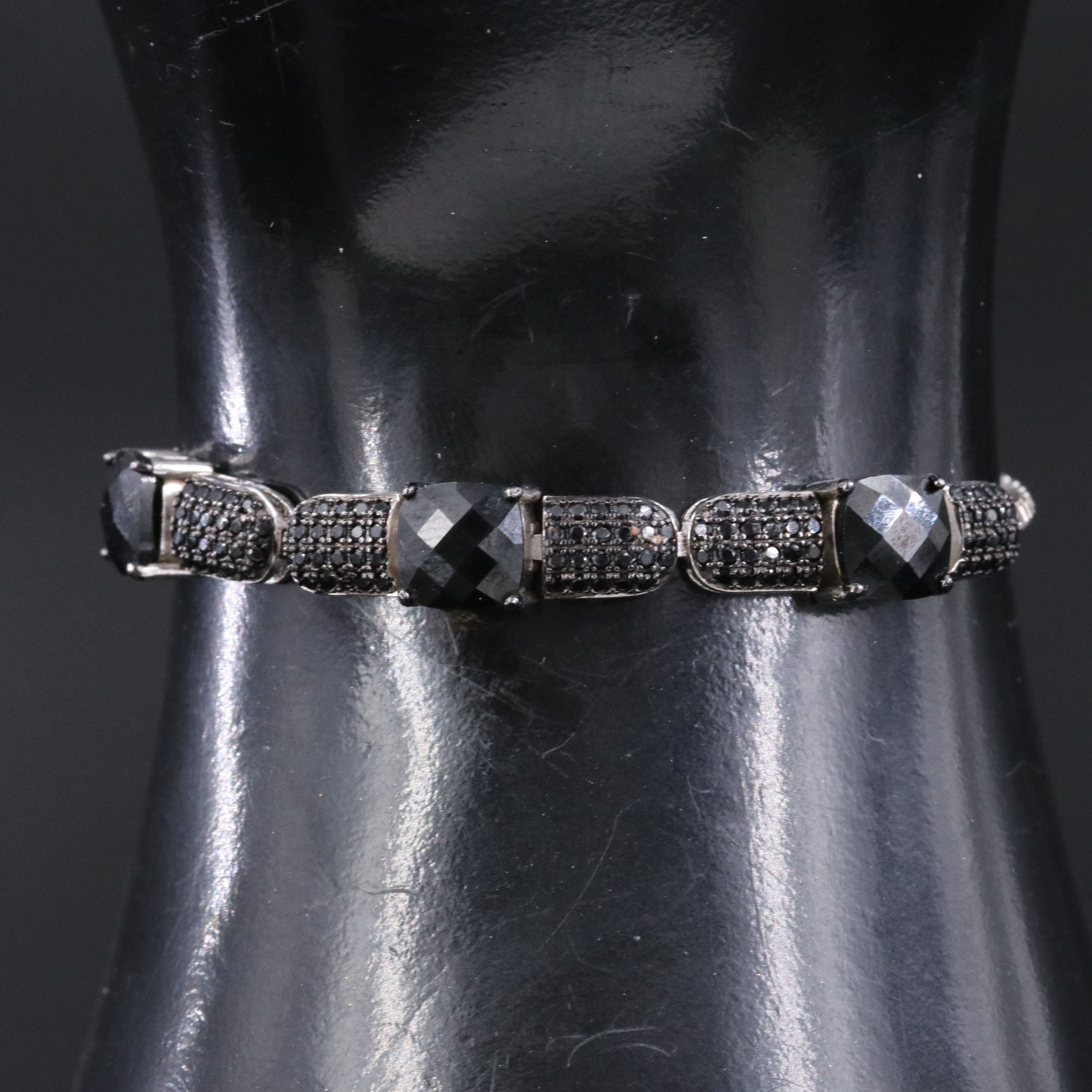 Sterling CZ Bolo Slide Bracelet