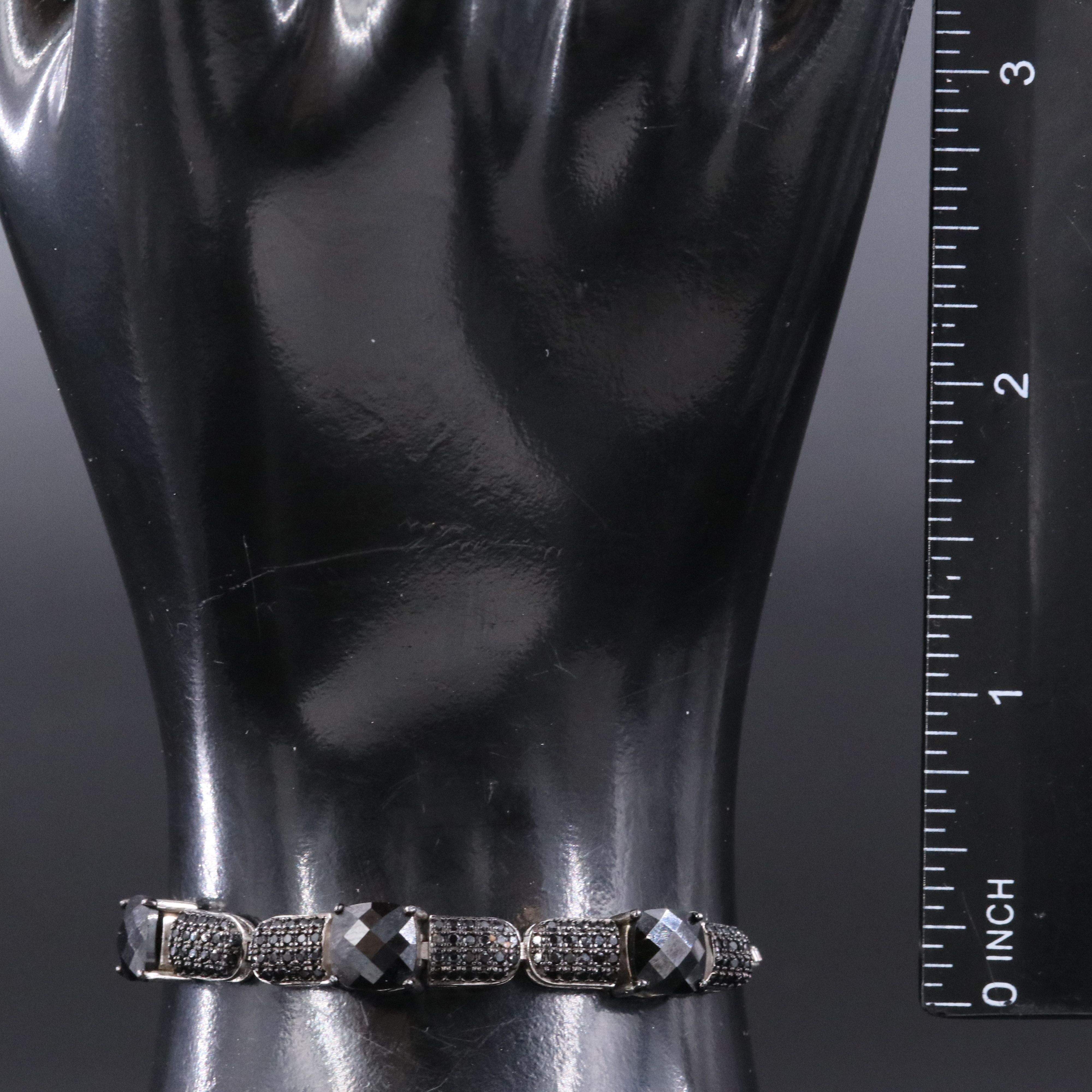 Sterling CZ Bolo Slide Bracelet