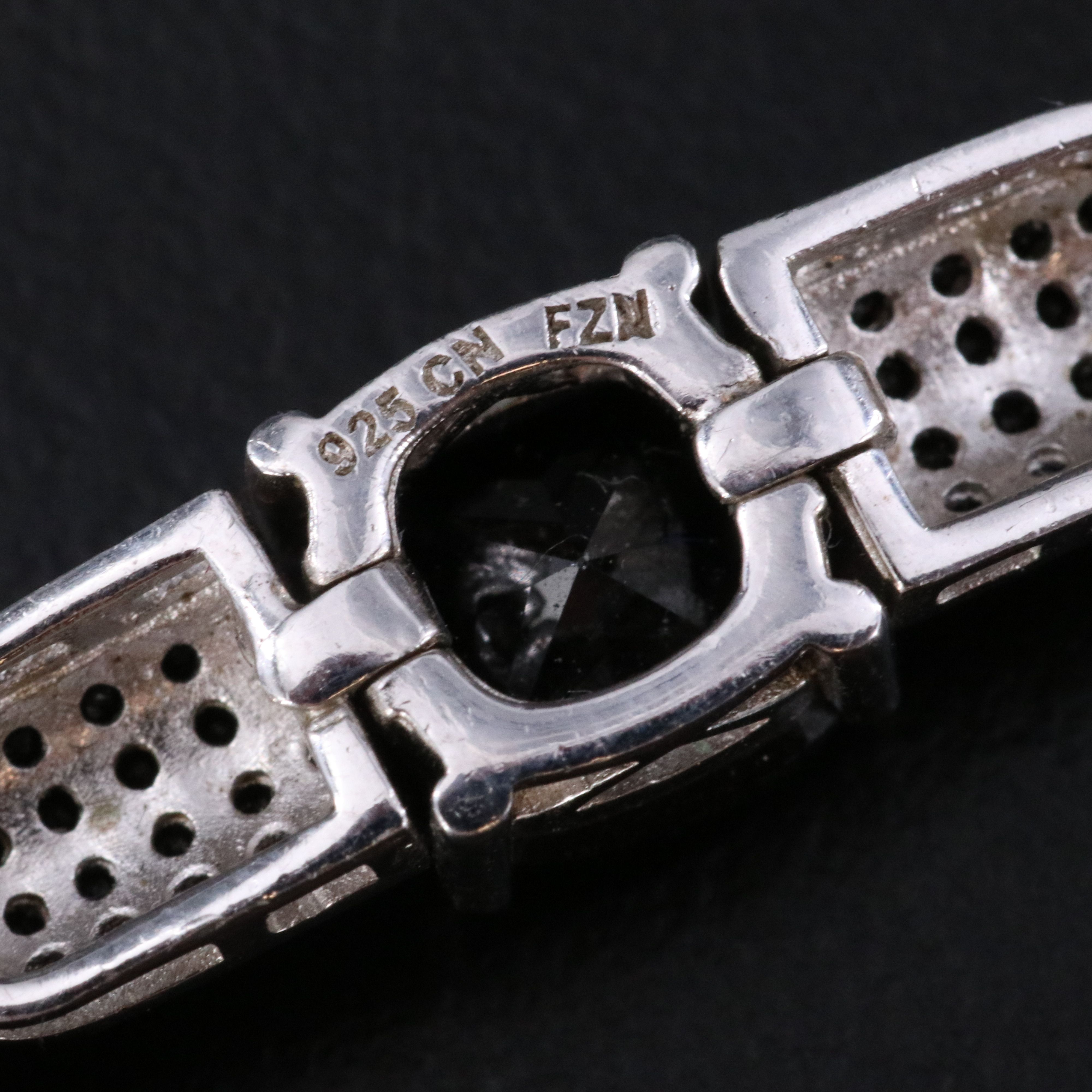 Sterling CZ Bolo Slide Bracelet