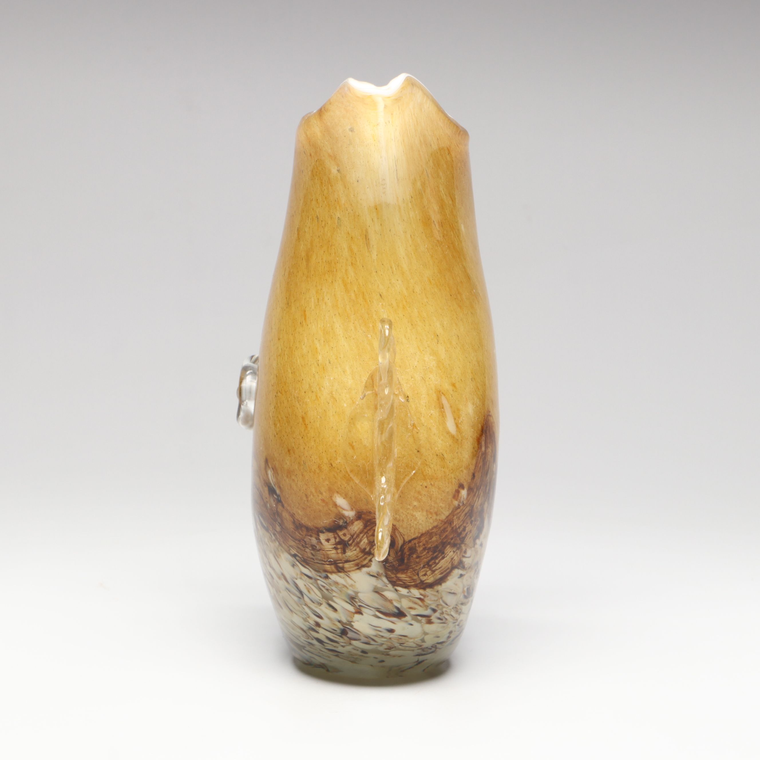 Contemporary Handblown Fish Glass Vase