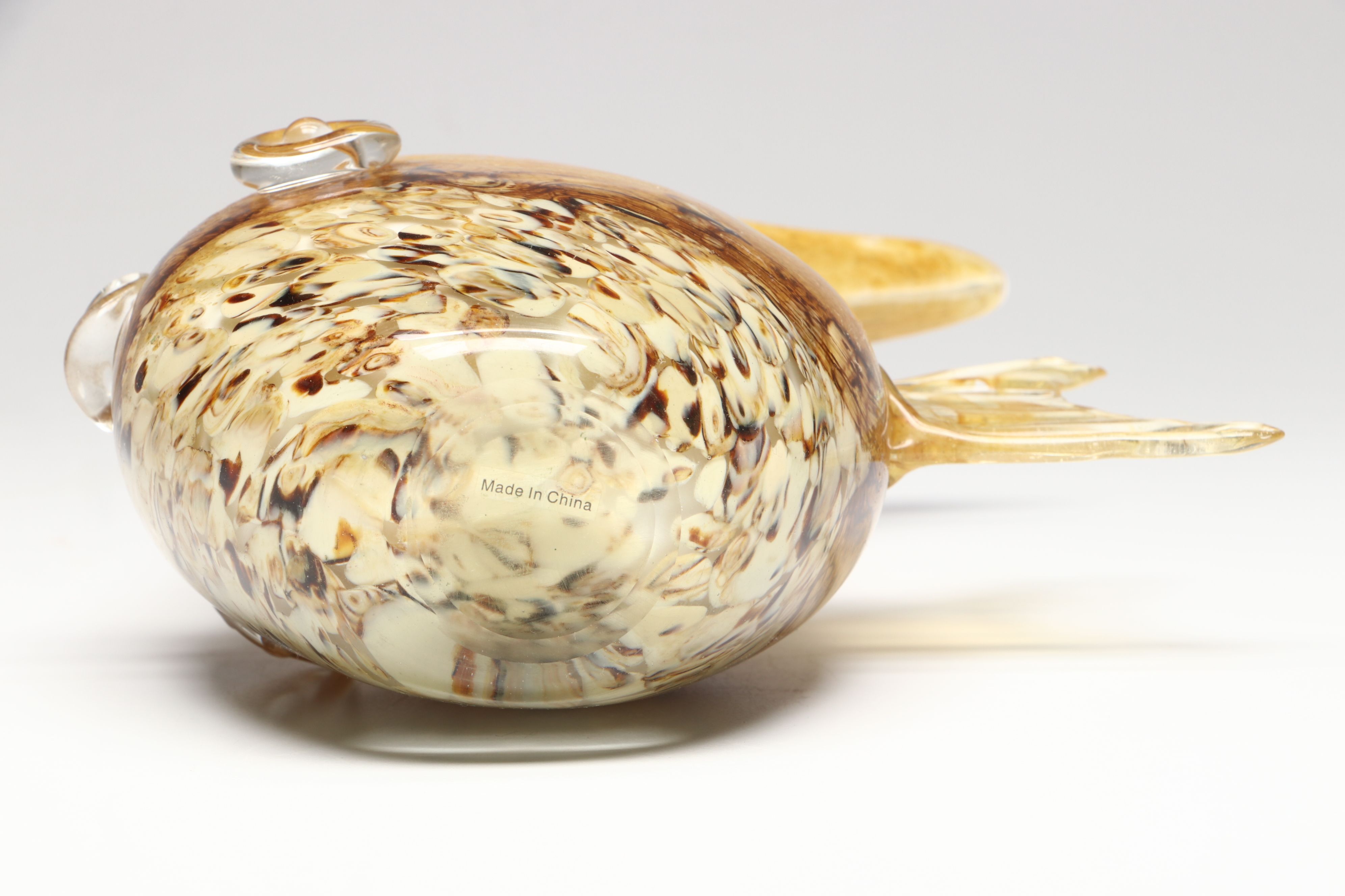 Contemporary Handblown Fish Glass Vase