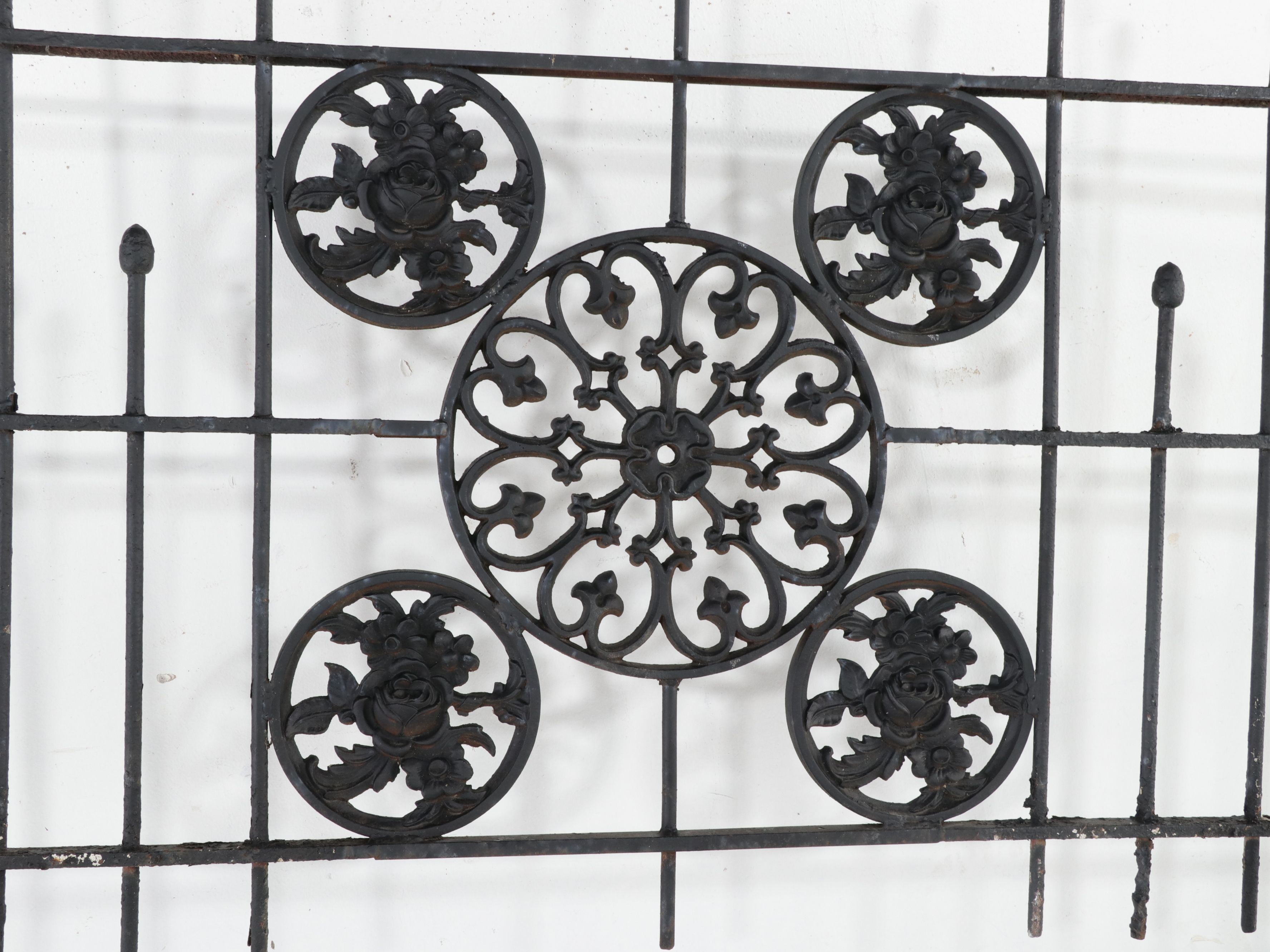 Victorian Style Cast and Wrought Iron Gate with Posts