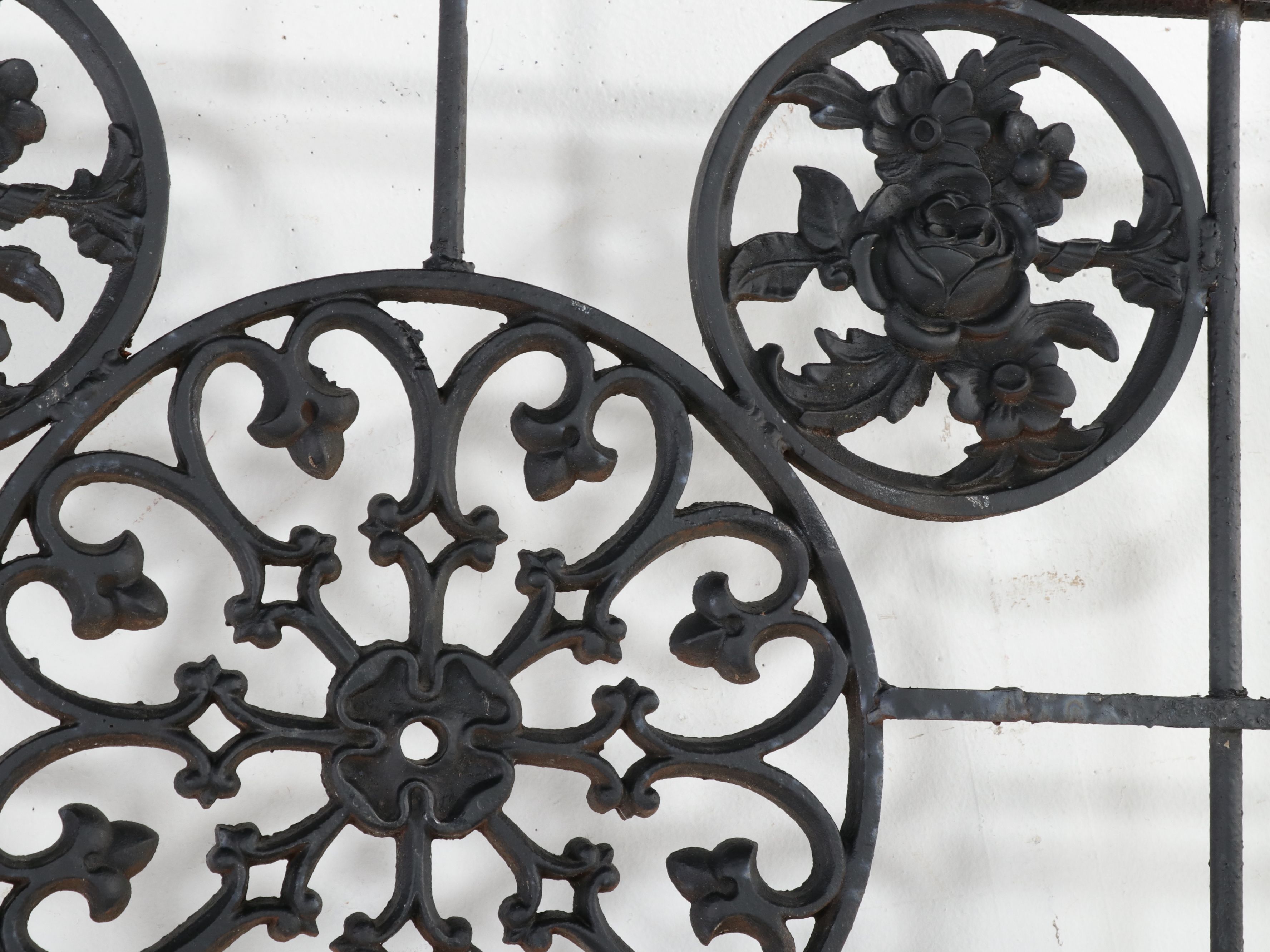 Victorian Style Cast and Wrought Iron Gate with Posts