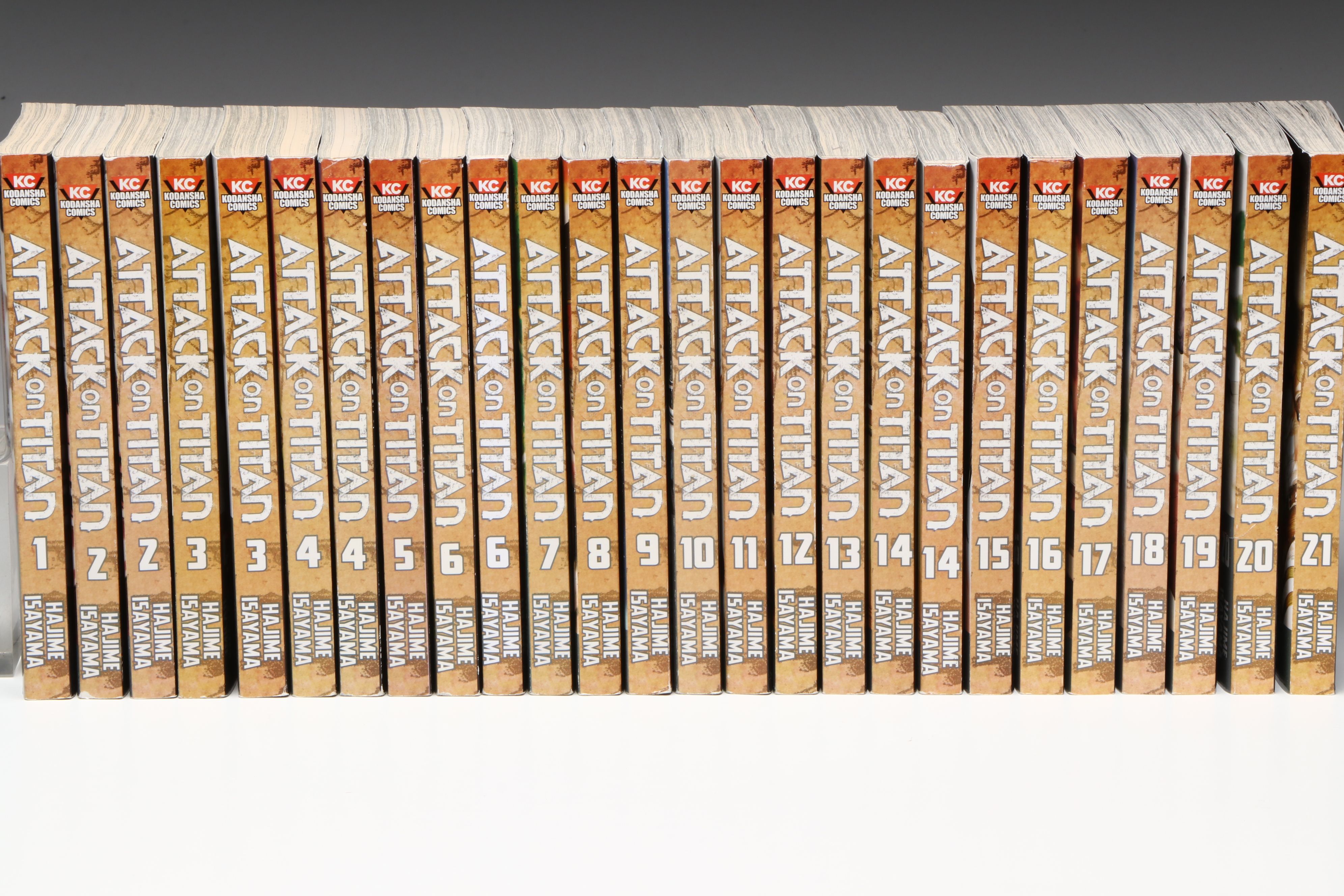 "Attack on Titan" Volumes 1-21 by Hajime Isayama