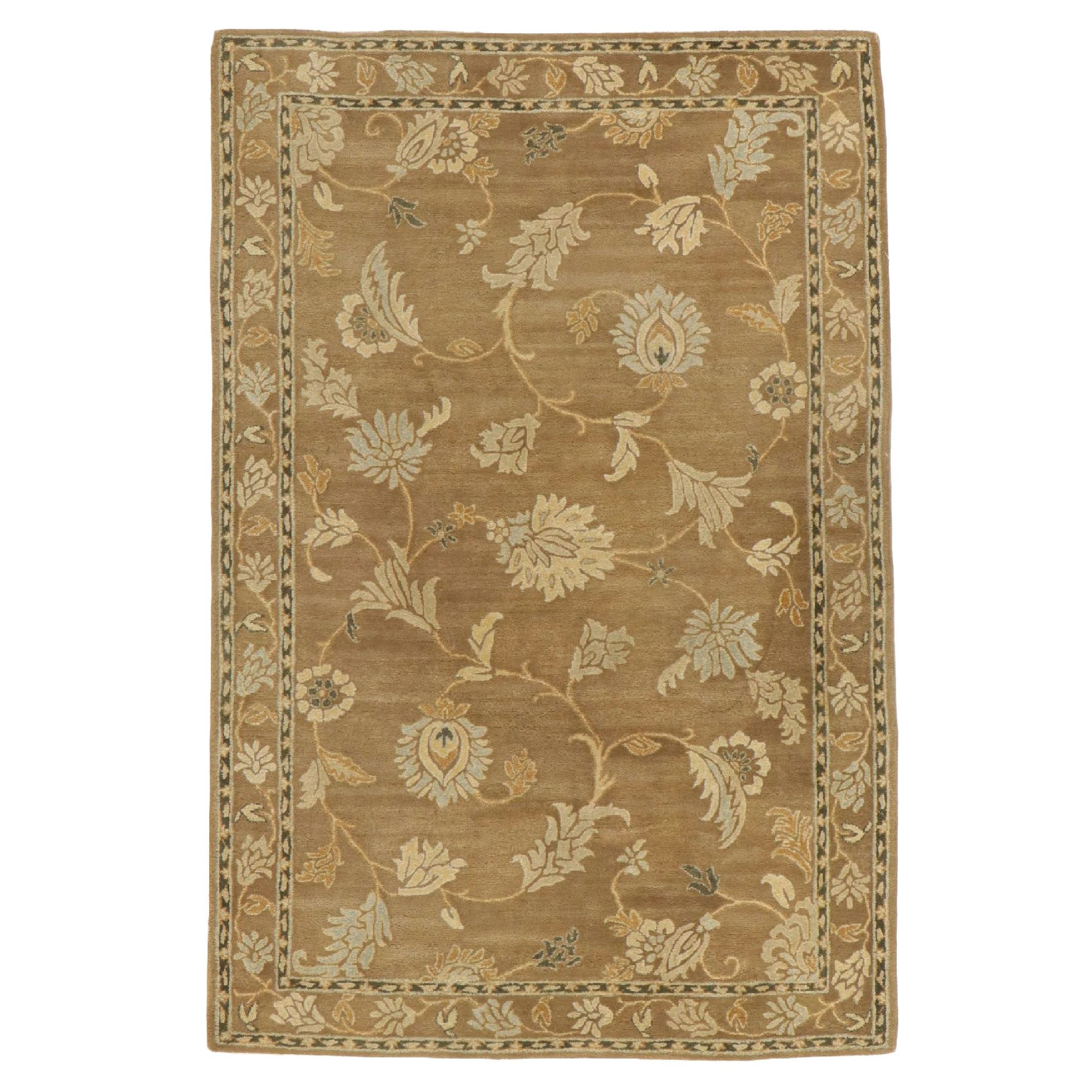 5'6 x 8'3 Hand-Tufted Indo-Persian Style Peshawar Area Rug