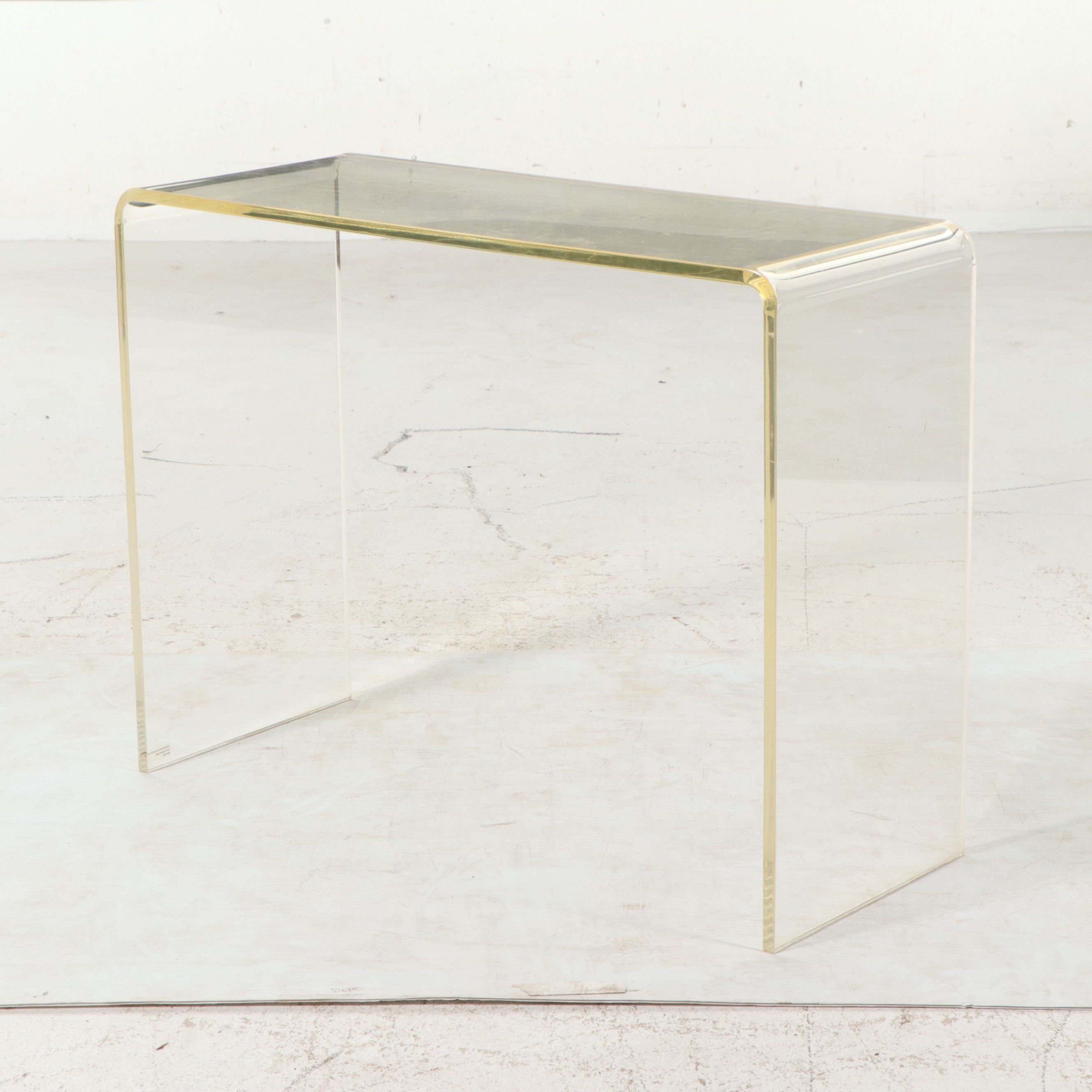 Pair of Contemporary Modern Acrylic Console Tables