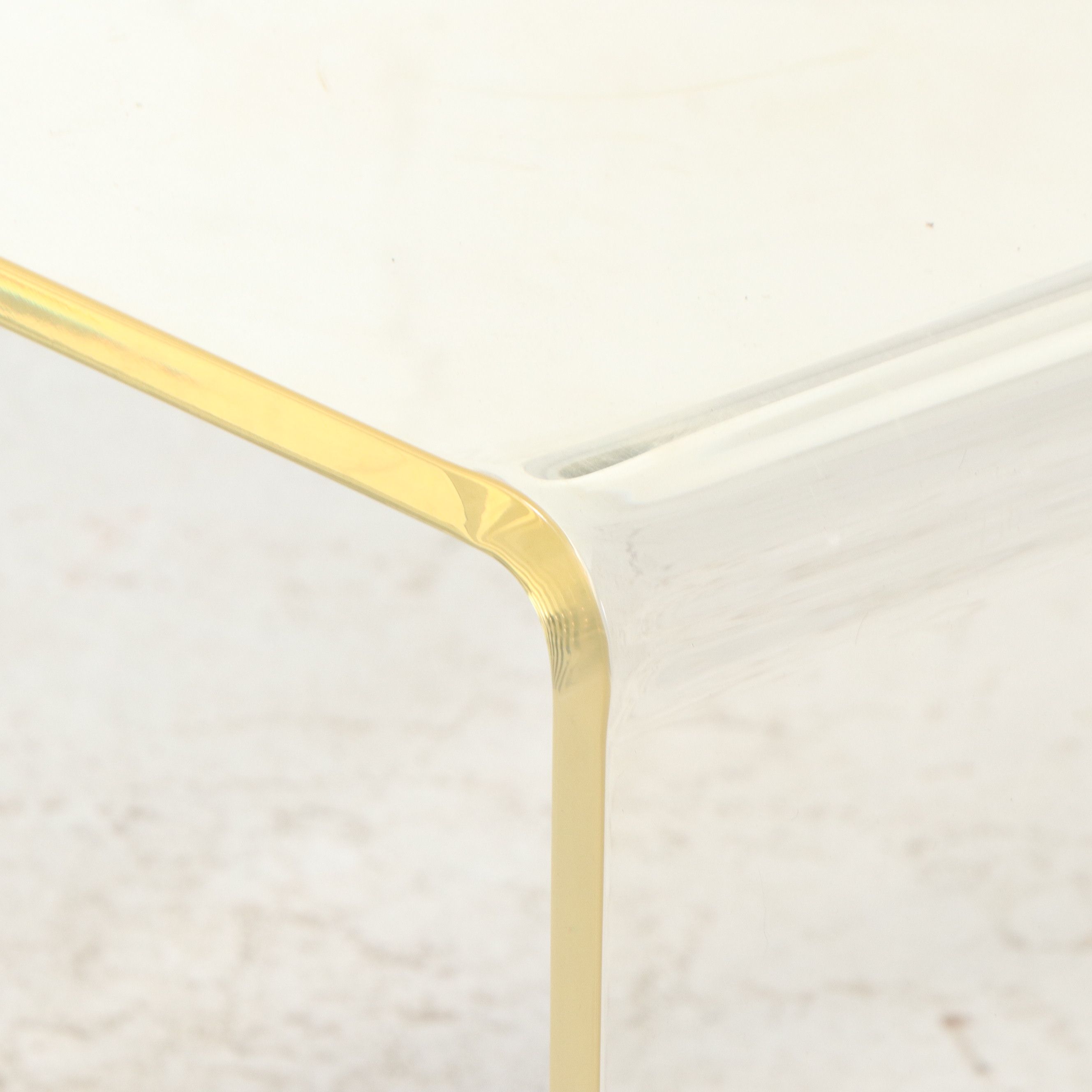 Pair of Contemporary Modern Acrylic Console Tables