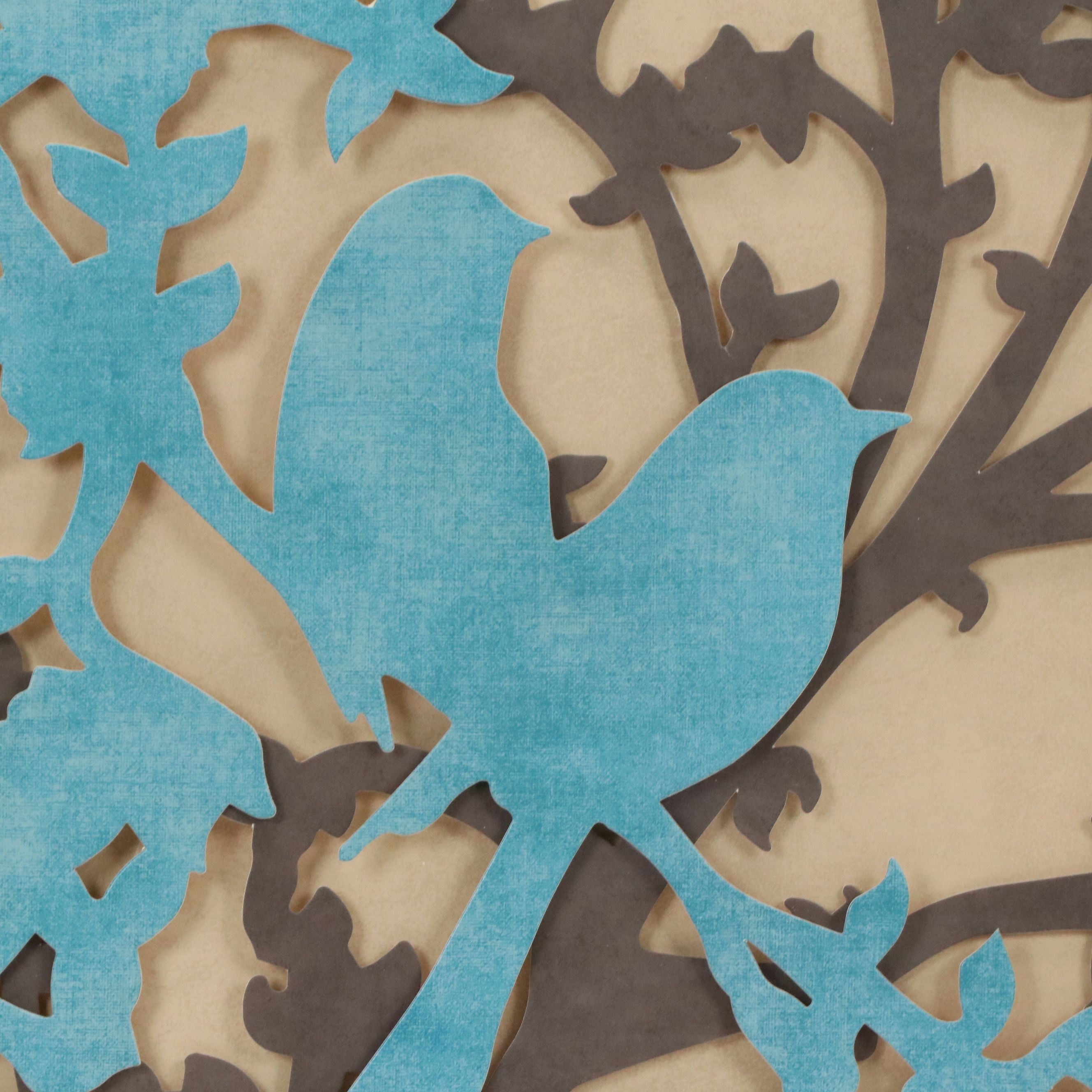 At Home Laser Cut Birds Silhouette Art, and Triple Matted Quatrefoil Print