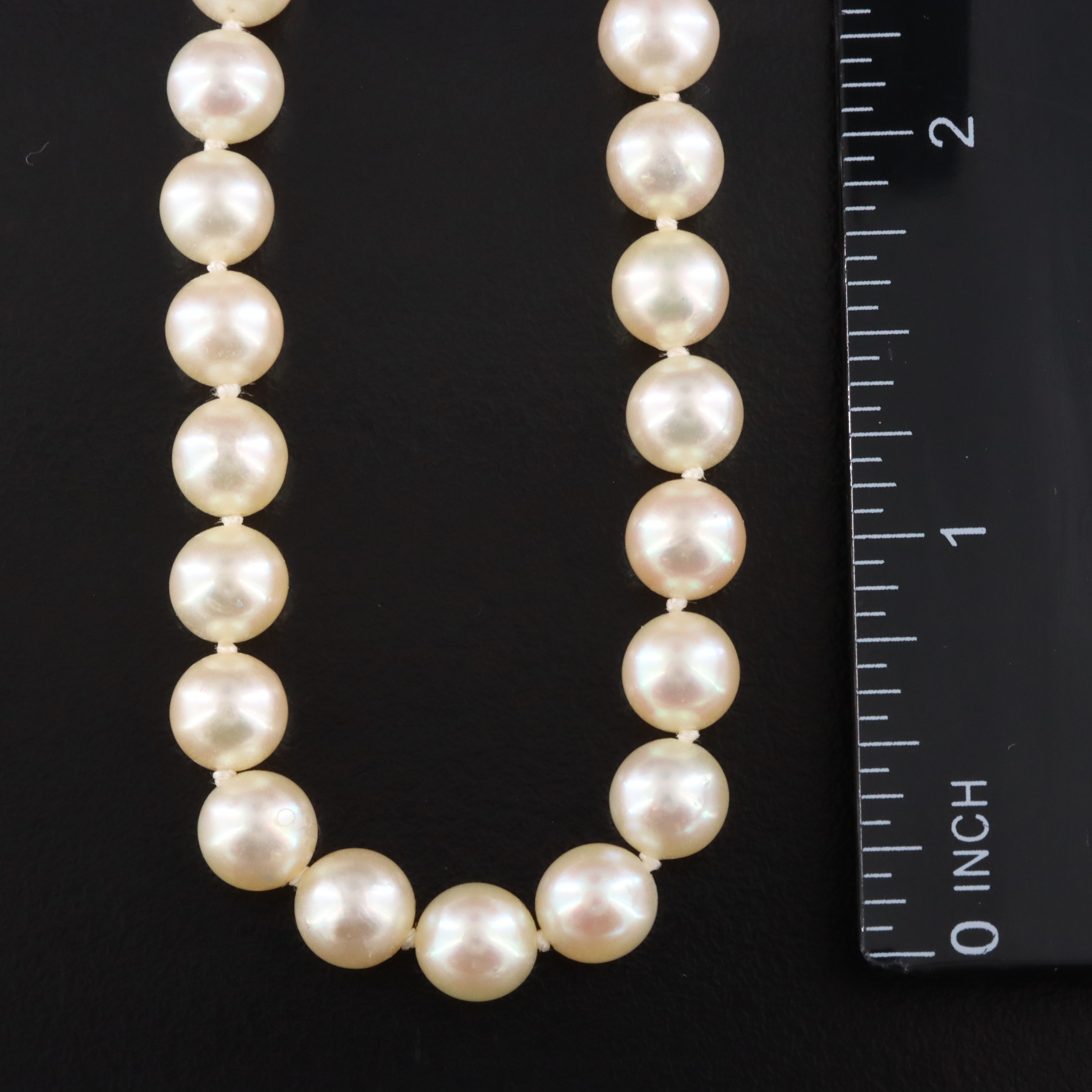 Pearl Opera Necklace with Pearl and Diamond Accented 14K Clasp