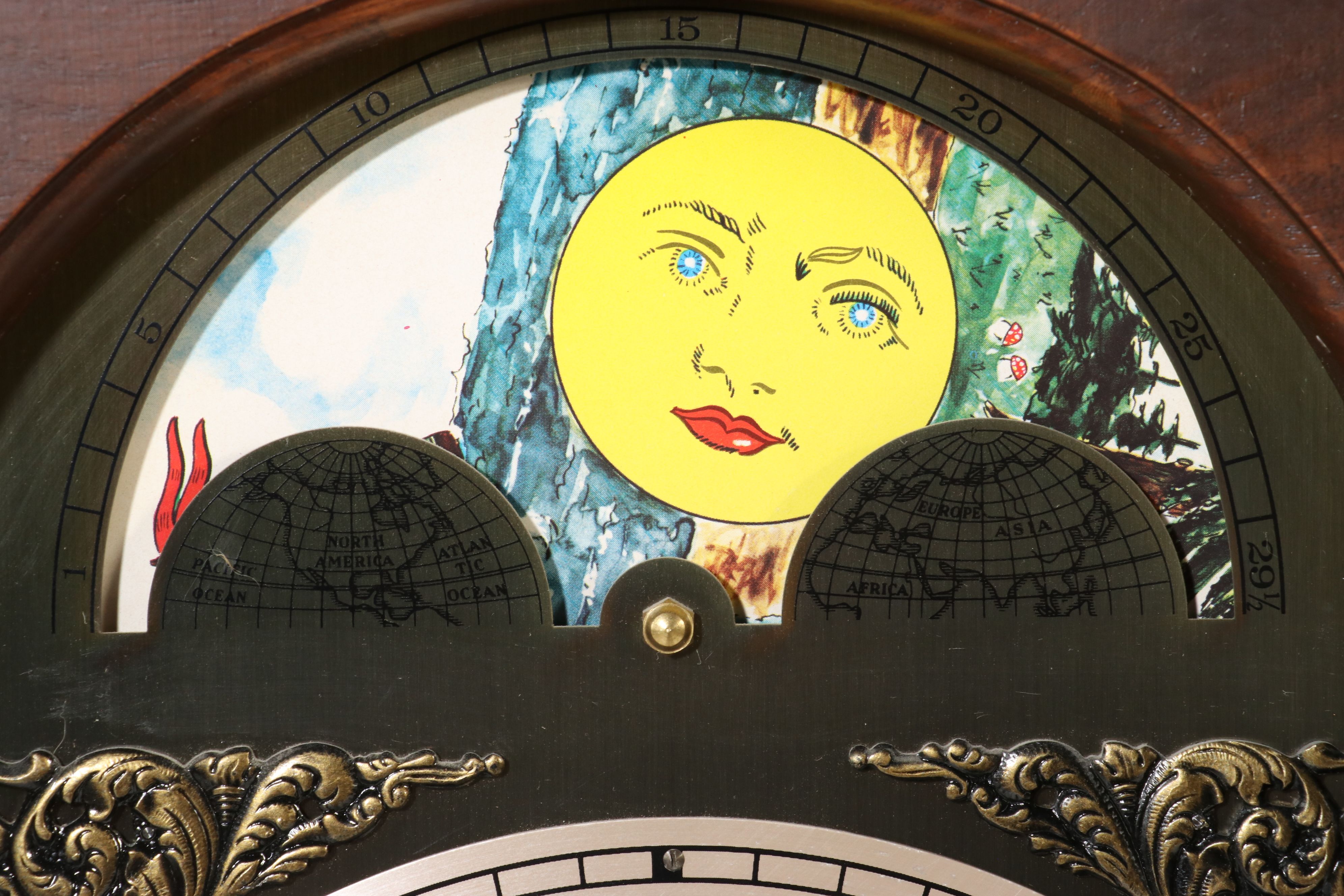 Emperor Chippendale Style Broken Bonnet Grandfather Clock