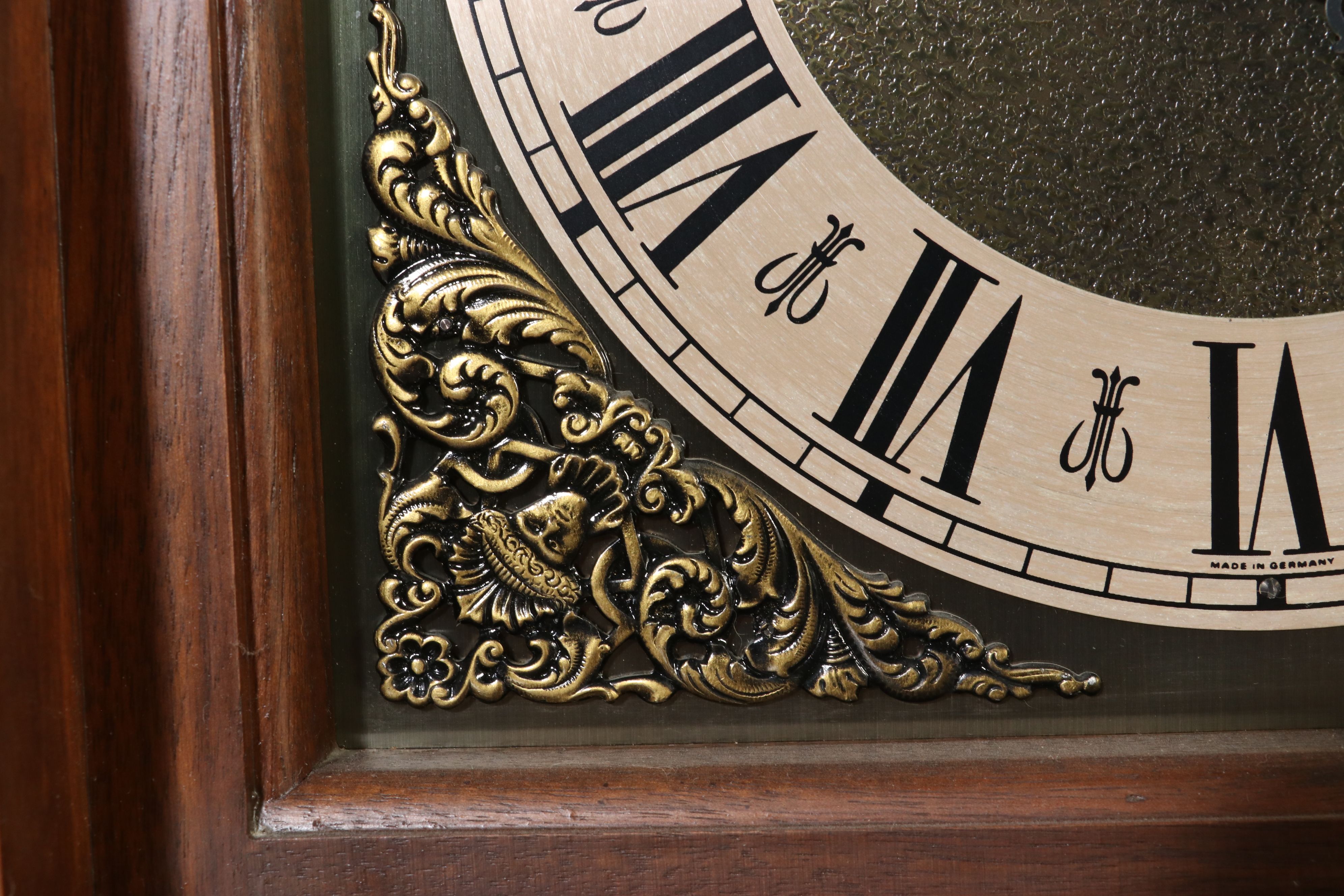 Emperor Chippendale Style Broken Bonnet Grandfather Clock