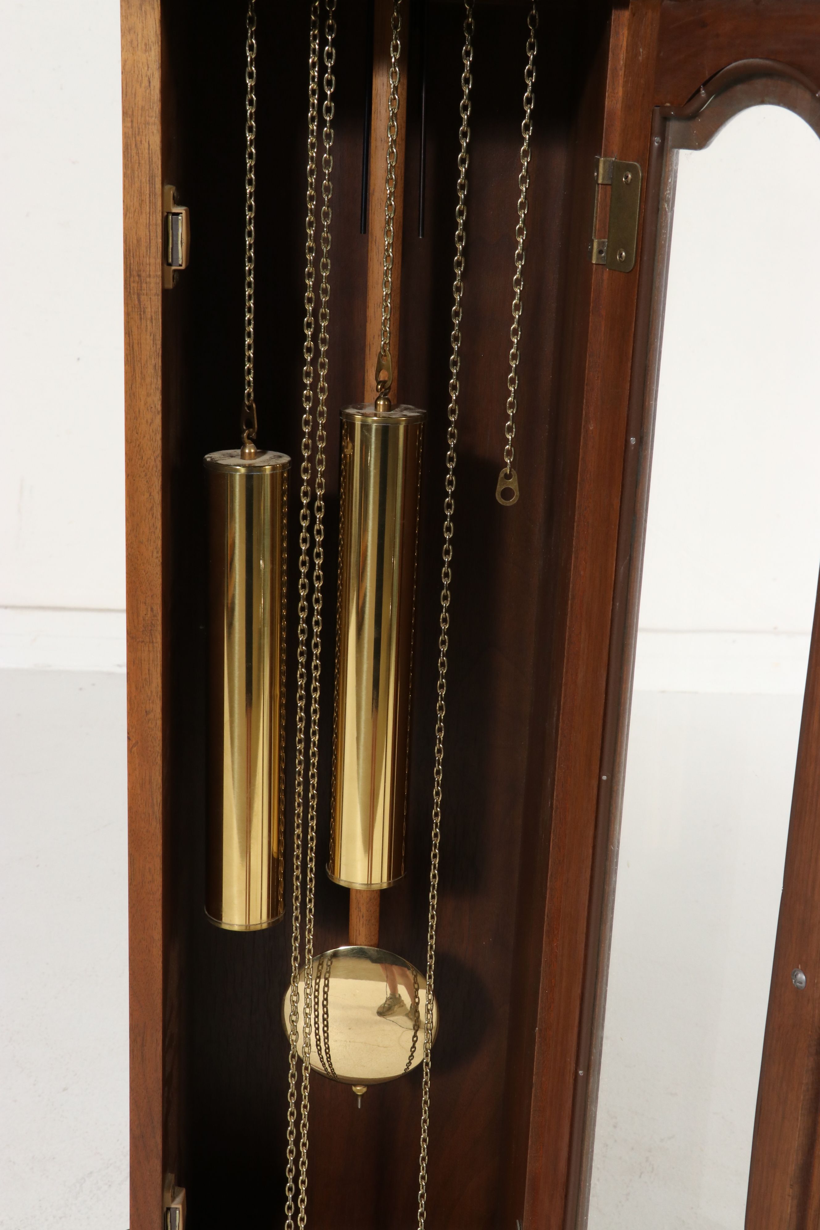 Emperor Chippendale Style Broken Bonnet Grandfather Clock