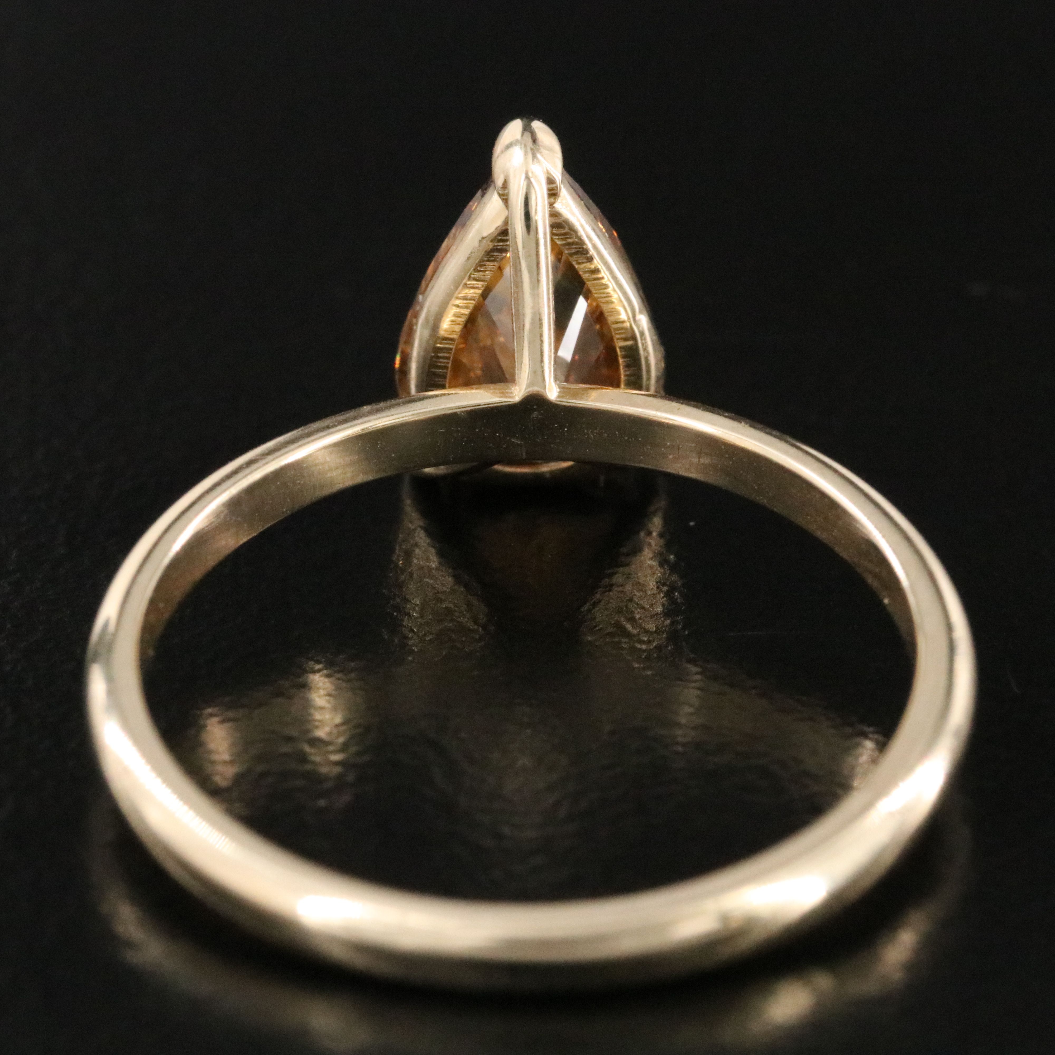 14K 1.62 CT Fancy Brown Diamond Solitaire Ring