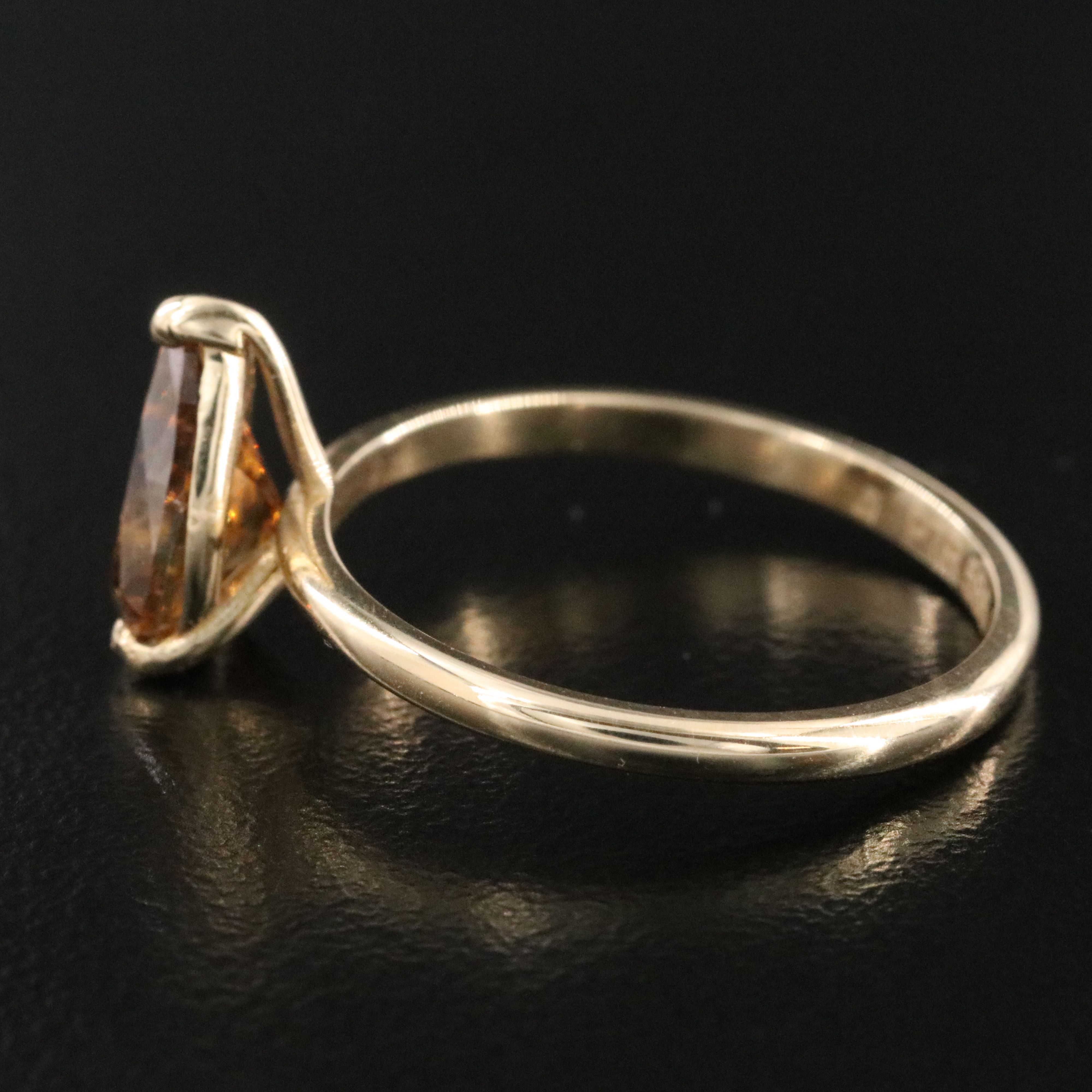 14K 1.62 CT Fancy Brown Diamond Solitaire Ring