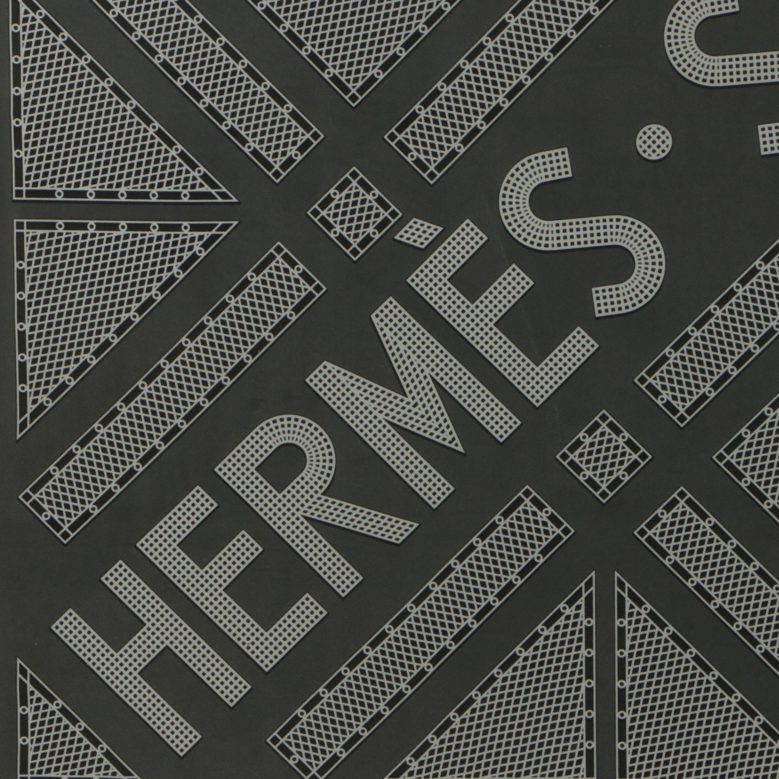 Framed Hermès "Hermès - Sellier" Scarf 90 in Silk Twill