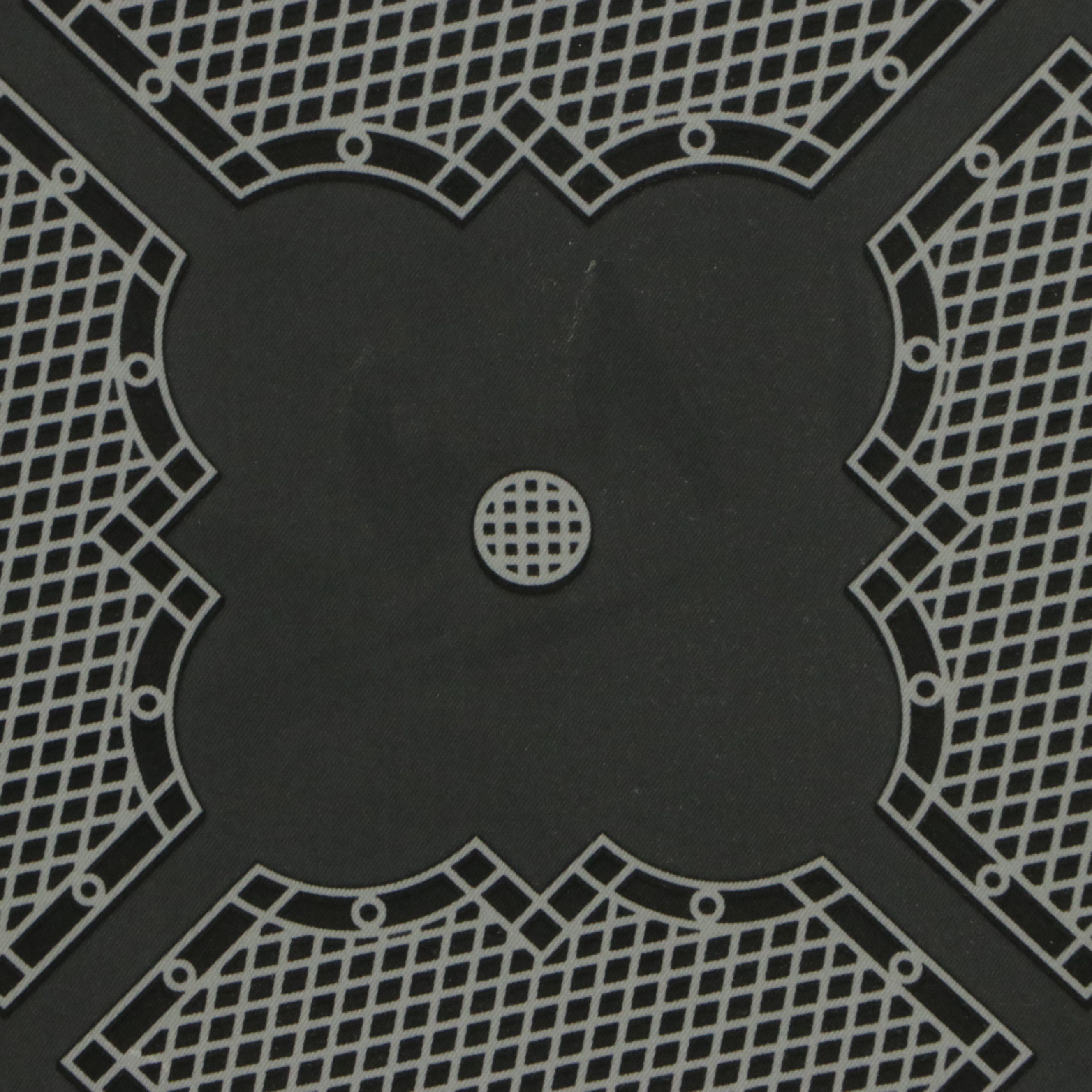 Framed Hermès "Hermès - Sellier" Scarf 90 in Silk Twill