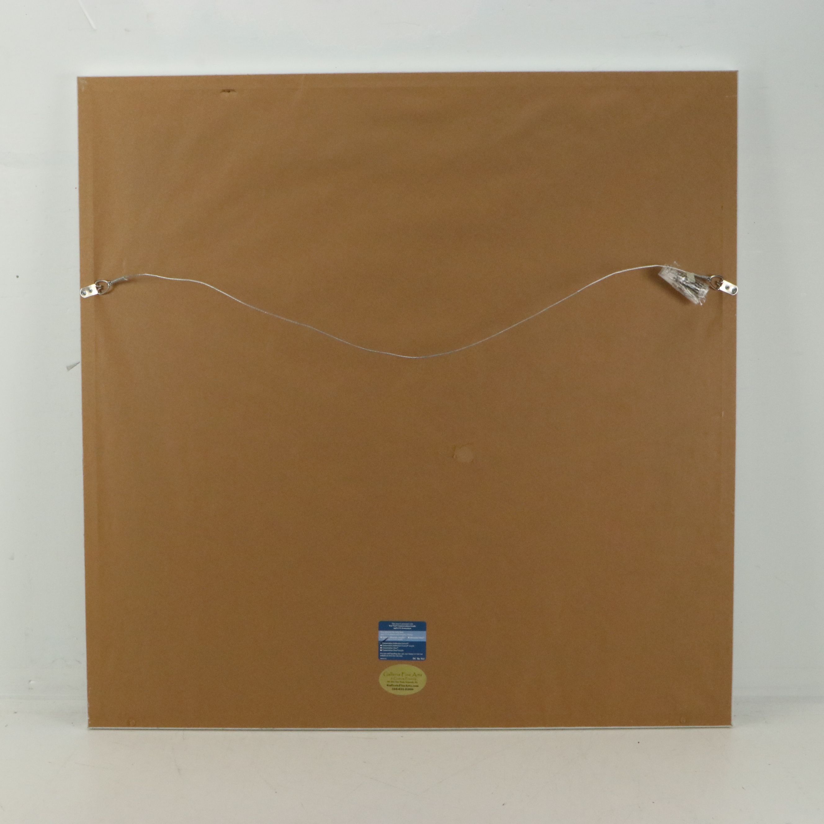 Framed Hermès "Hermès - Sellier" Scarf 90 in Silk Twill