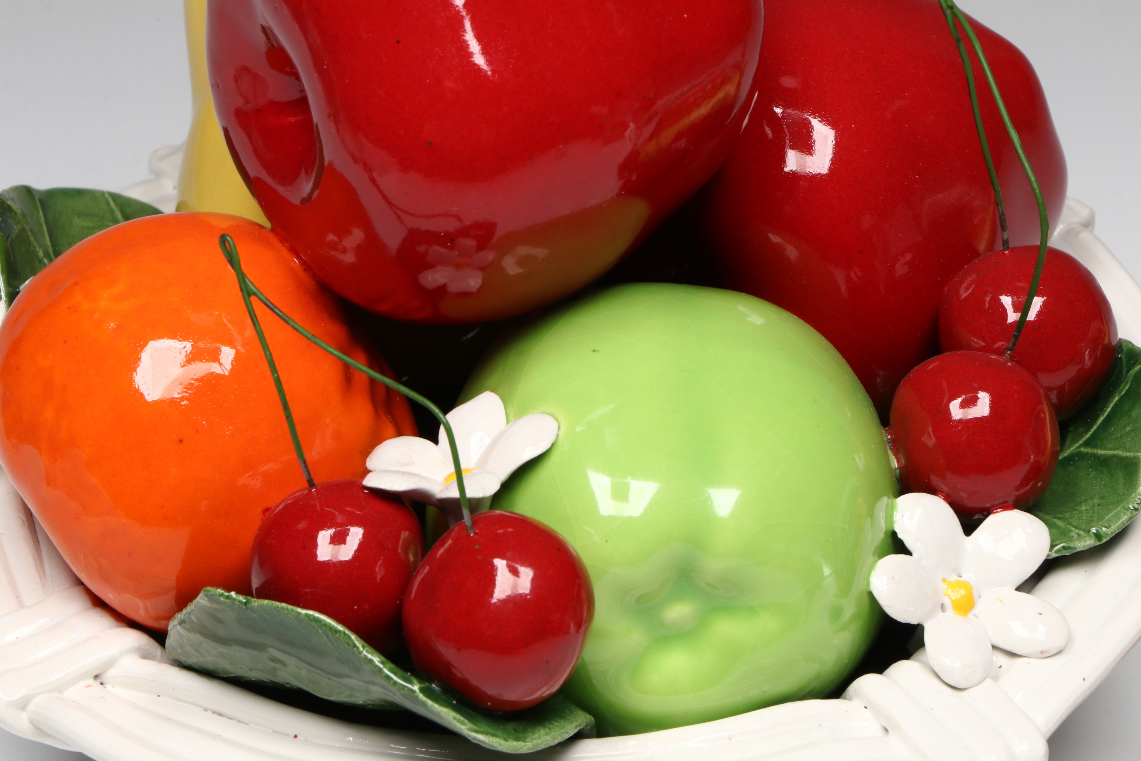 Capodimonte and Other Italian Ceramic Fruit Baskets