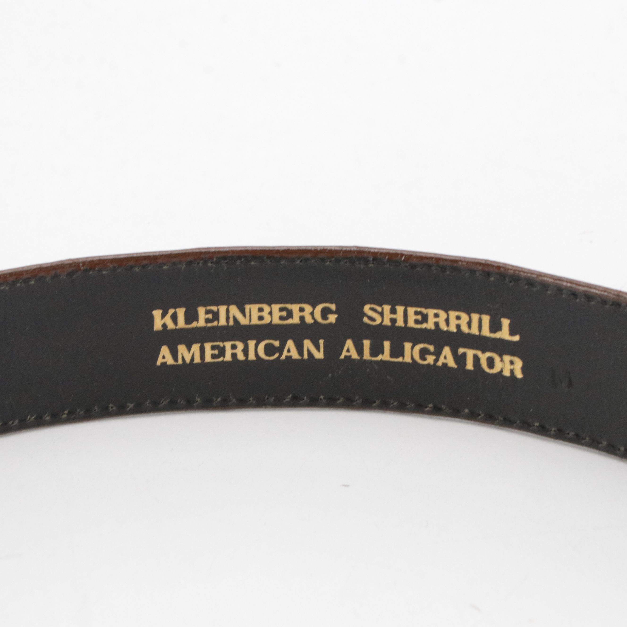 Kleinberg Sherrill Alligator Skin and Leather Belts