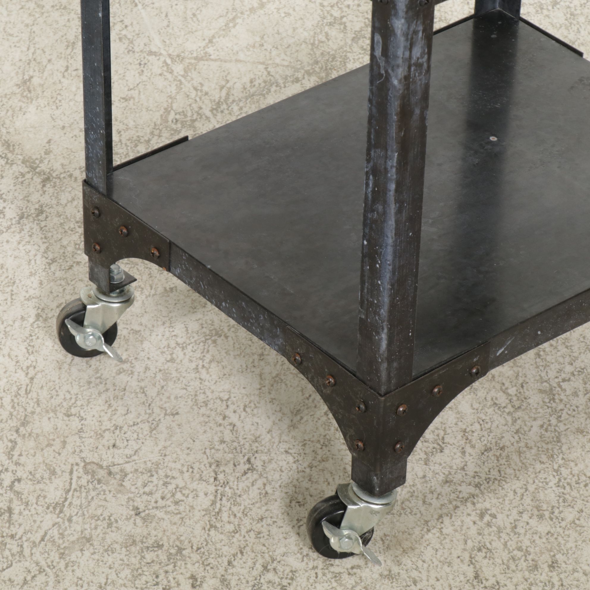 Industrial Style Rolling Shelf Unit, 21st Century