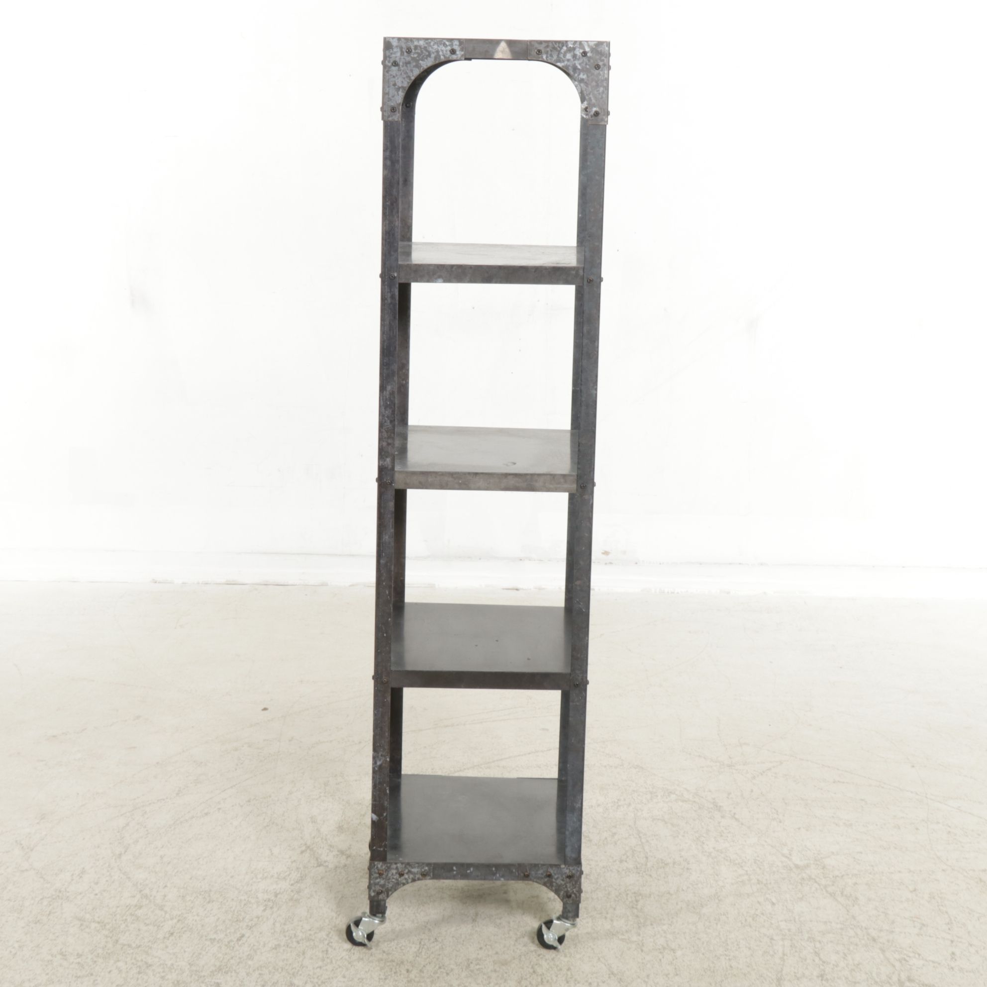 Industrial Style Rolling Shelf Unit, 21st Century