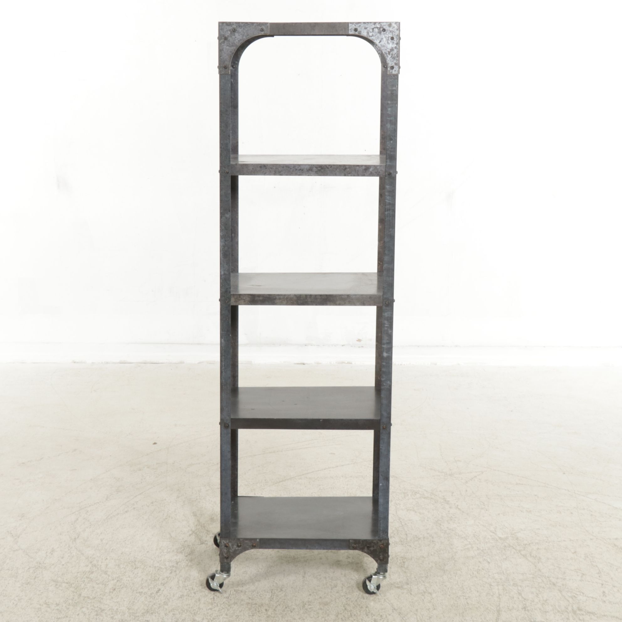 Industrial Style Rolling Shelf Unit, 21st Century