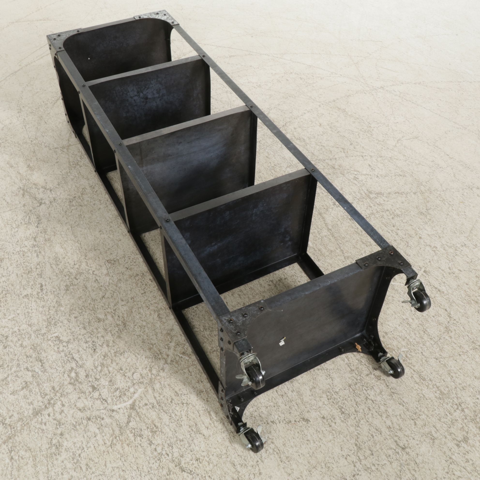 Industrial Style Rolling Shelf Unit, 21st Century