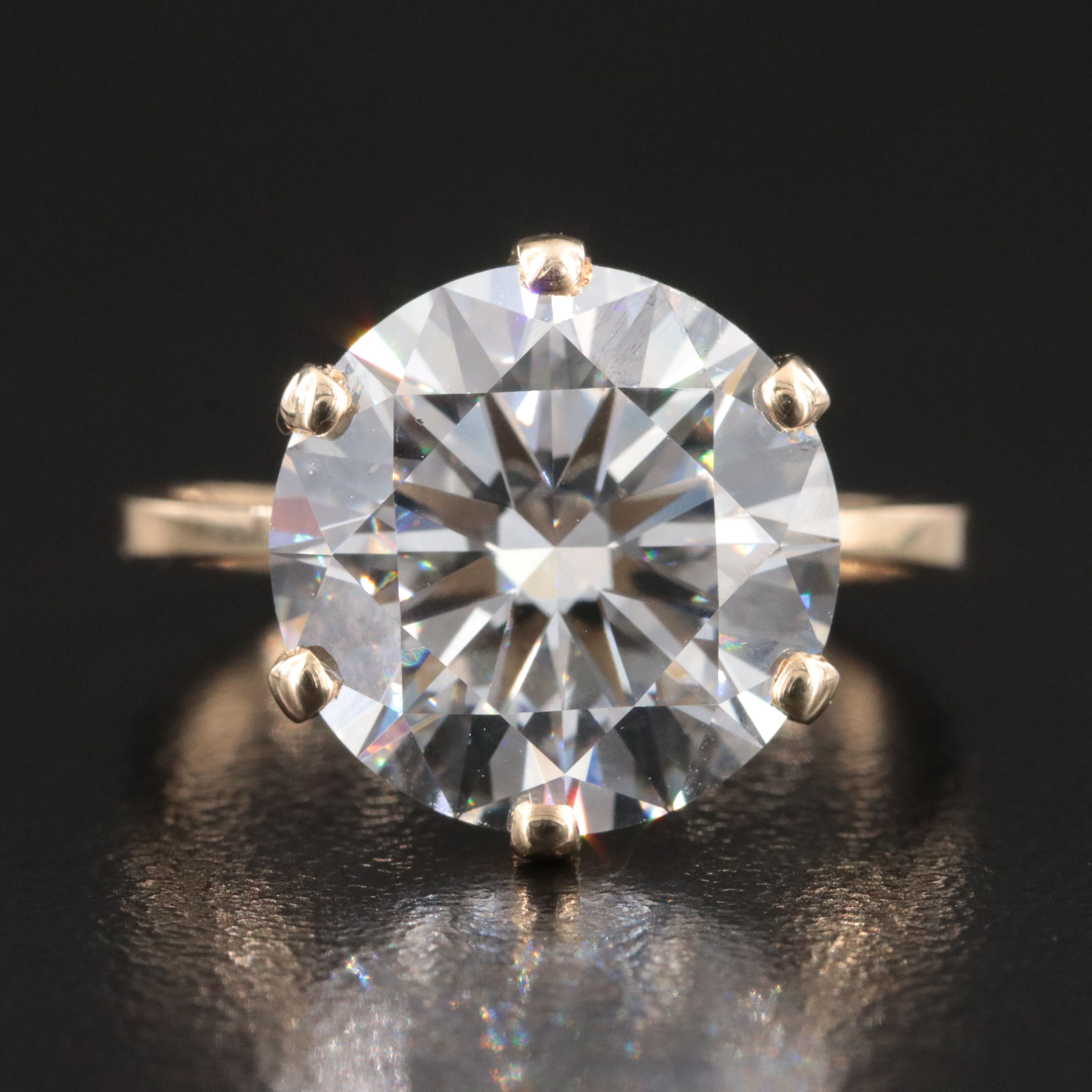 14K 6.13 CT Lab Grown Diamond Ring with IGI Report