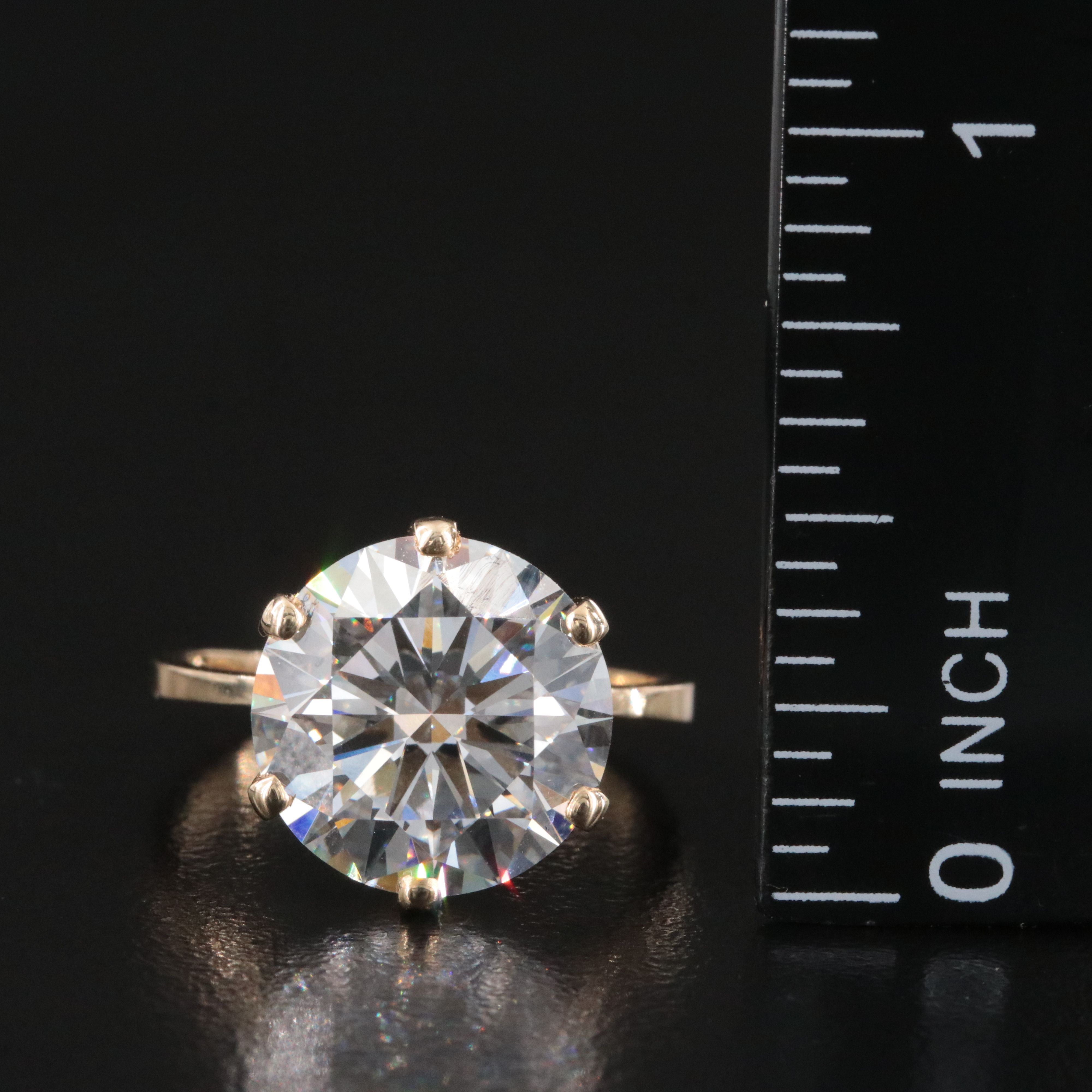 14K 6.13 CT Lab Grown Diamond Ring with IGI Report