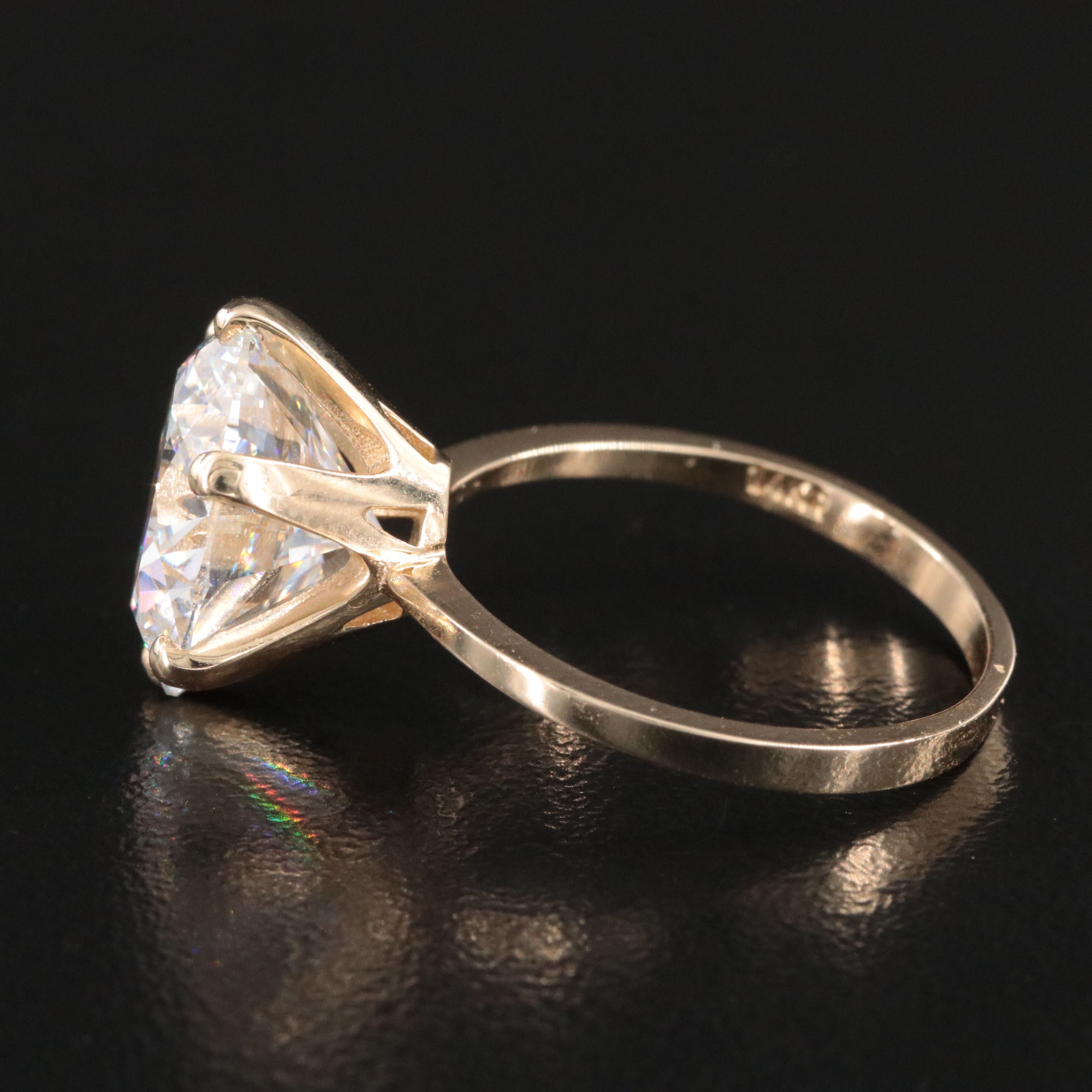 14K 6.13 CT Lab Grown Diamond Ring with IGI Report