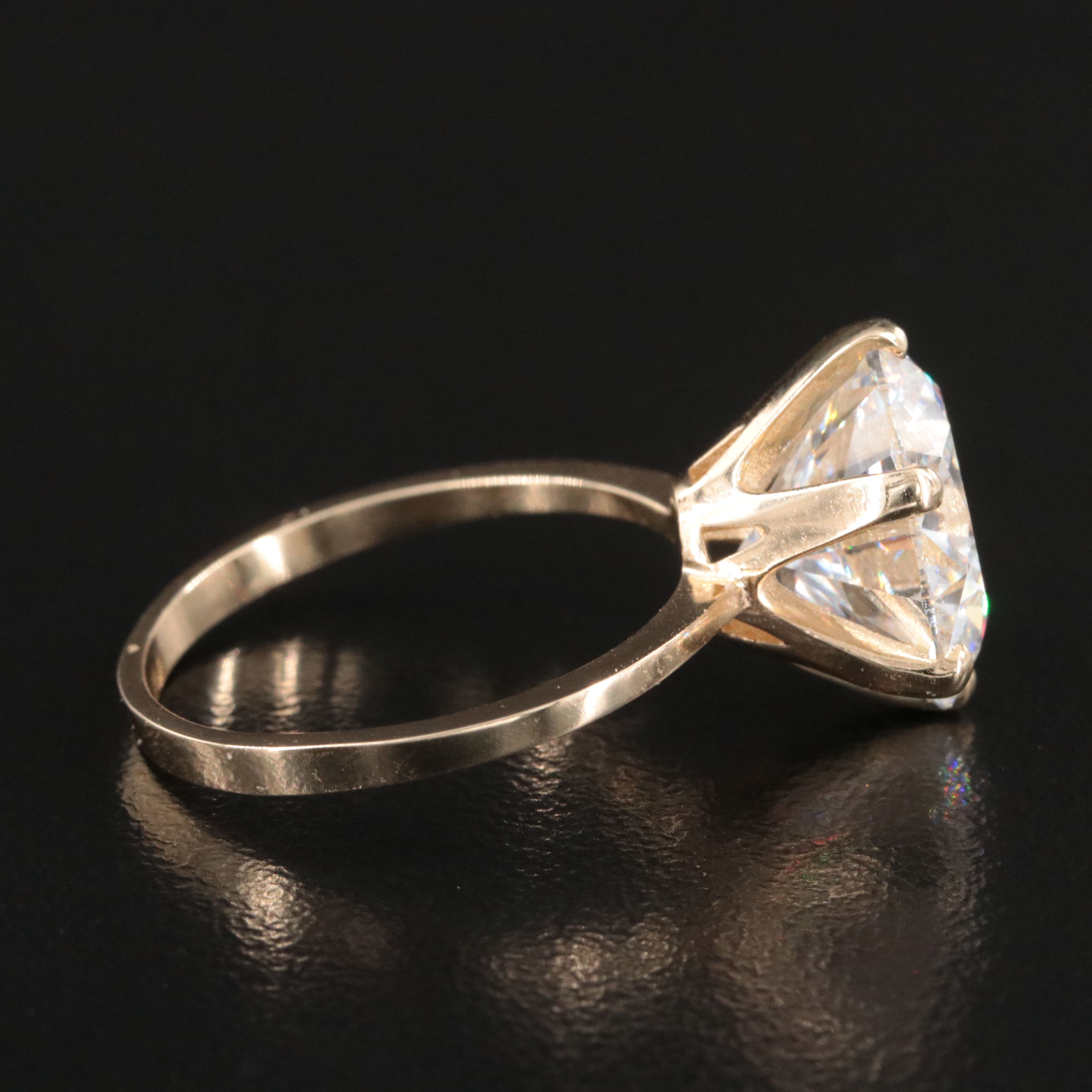 14K 6.13 CT Lab Grown Diamond Ring with IGI Report