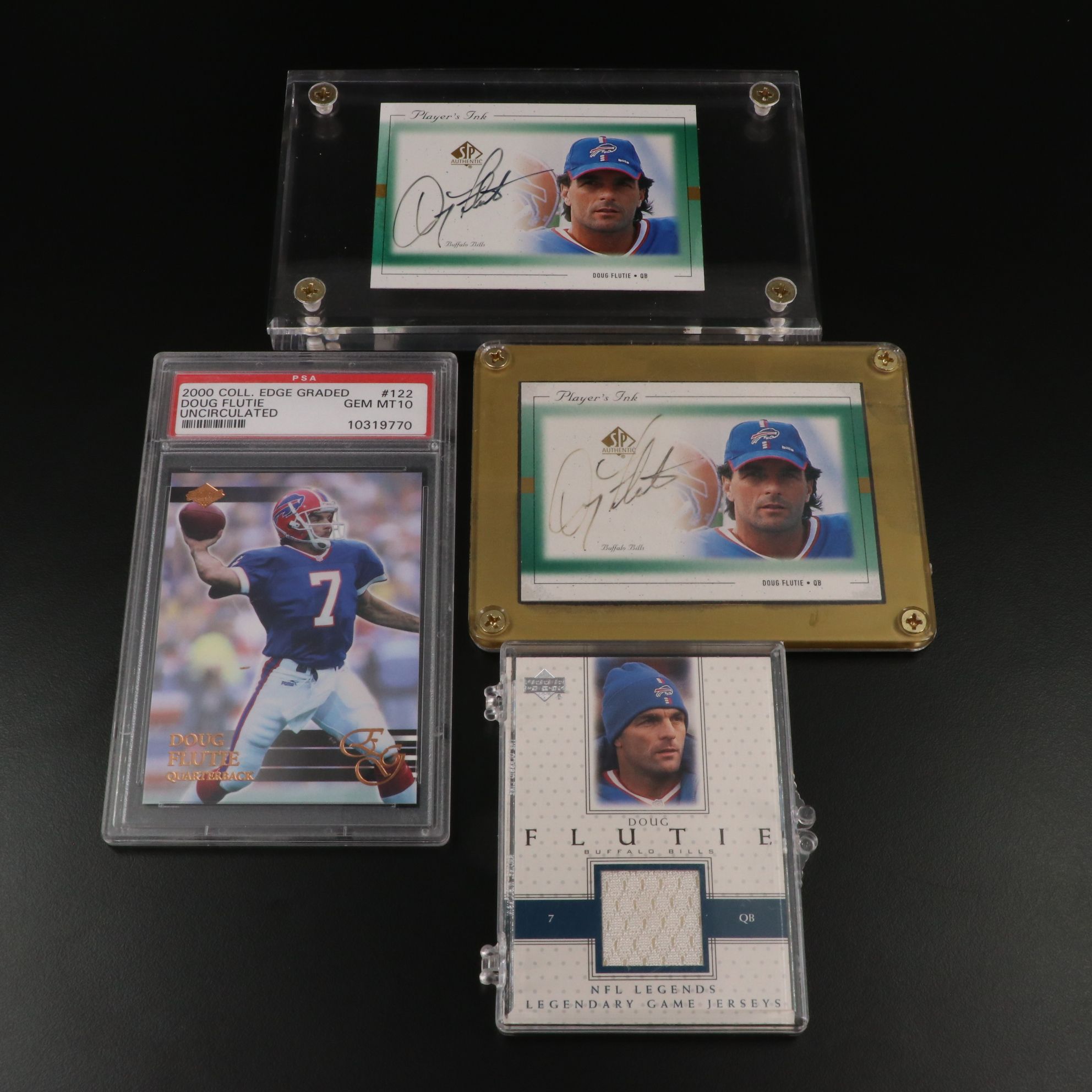 Doug Flutie Signed, Relic, and Graded Buffalo Bills Football Cards, 1999-2000