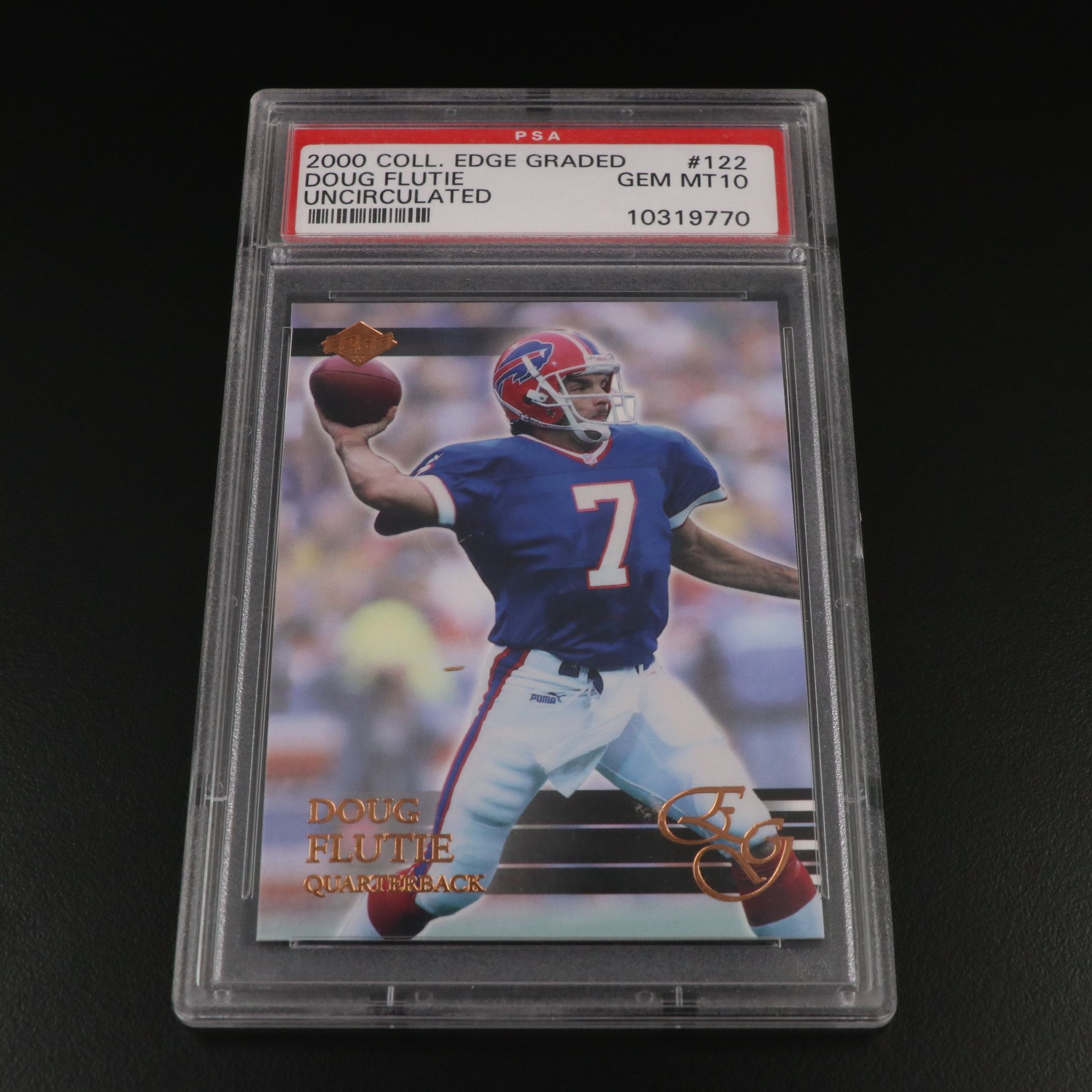 Doug Flutie Signed, Relic, and Graded Buffalo Bills Football Cards, 1999-2000