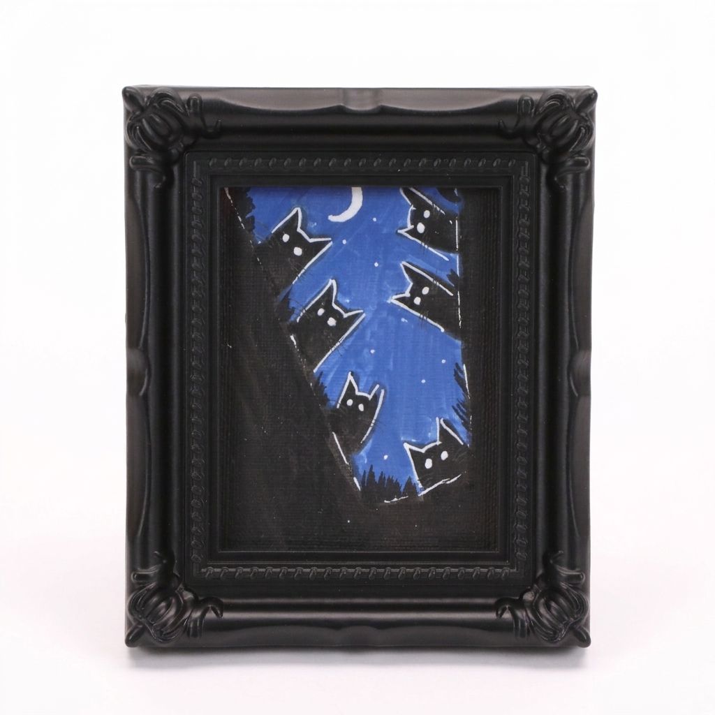 Nina Smit Miniature Acrylic Painting of Cats