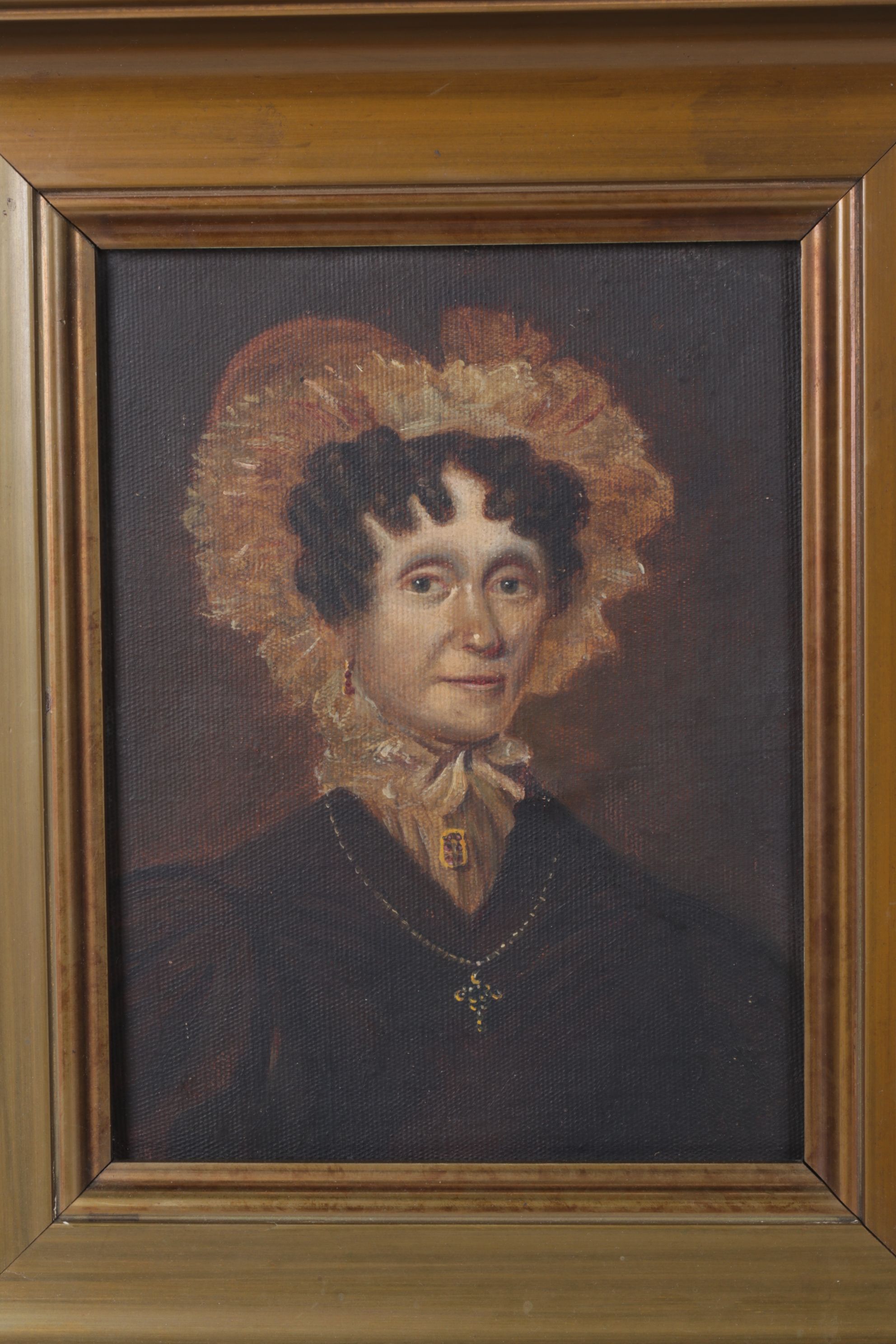 Portrait Oil Painting of Woman Attributed to Silas Martin, Circa 19th Century