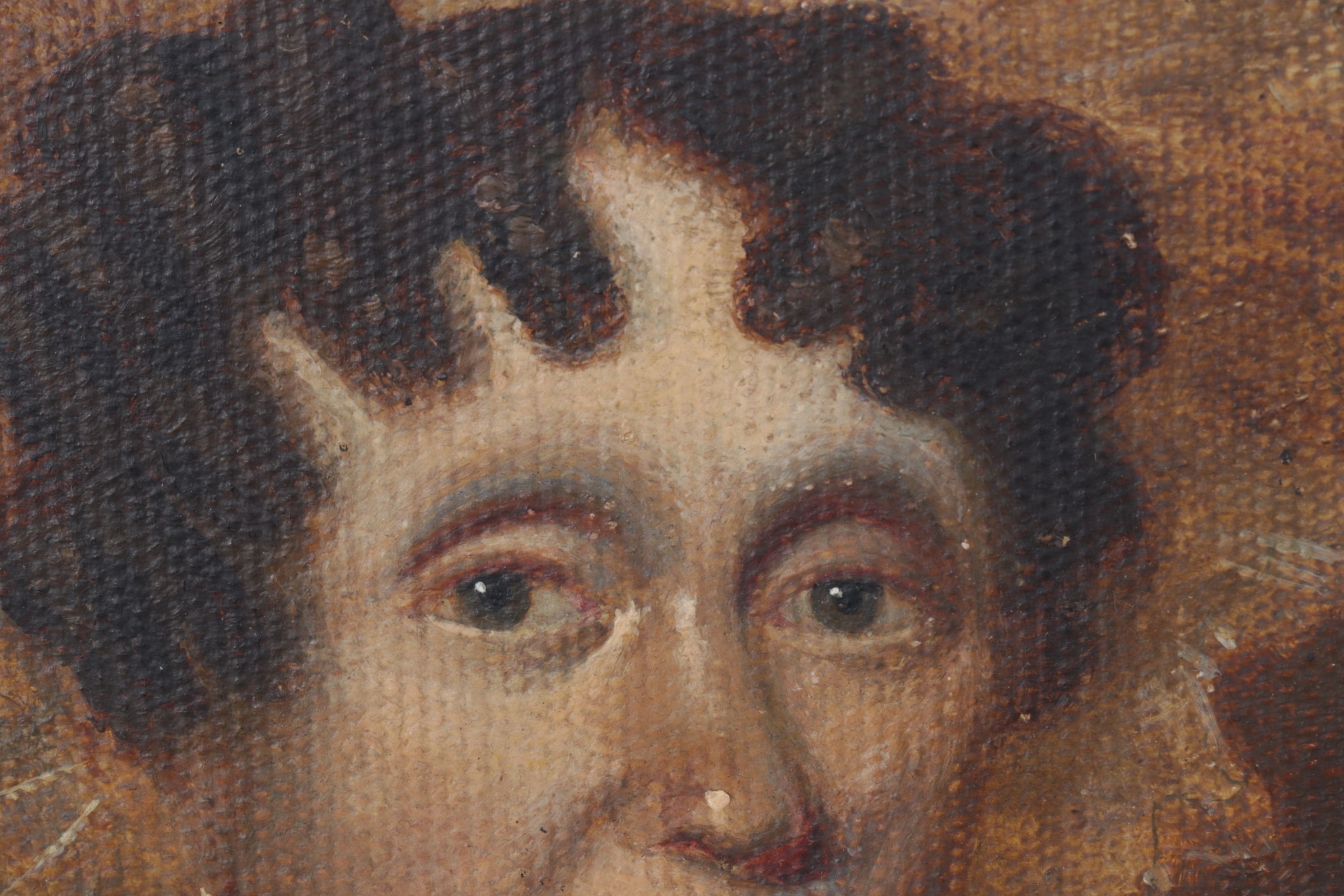 Portrait Oil Painting of Woman Attributed to Silas Martin, Circa 19th Century