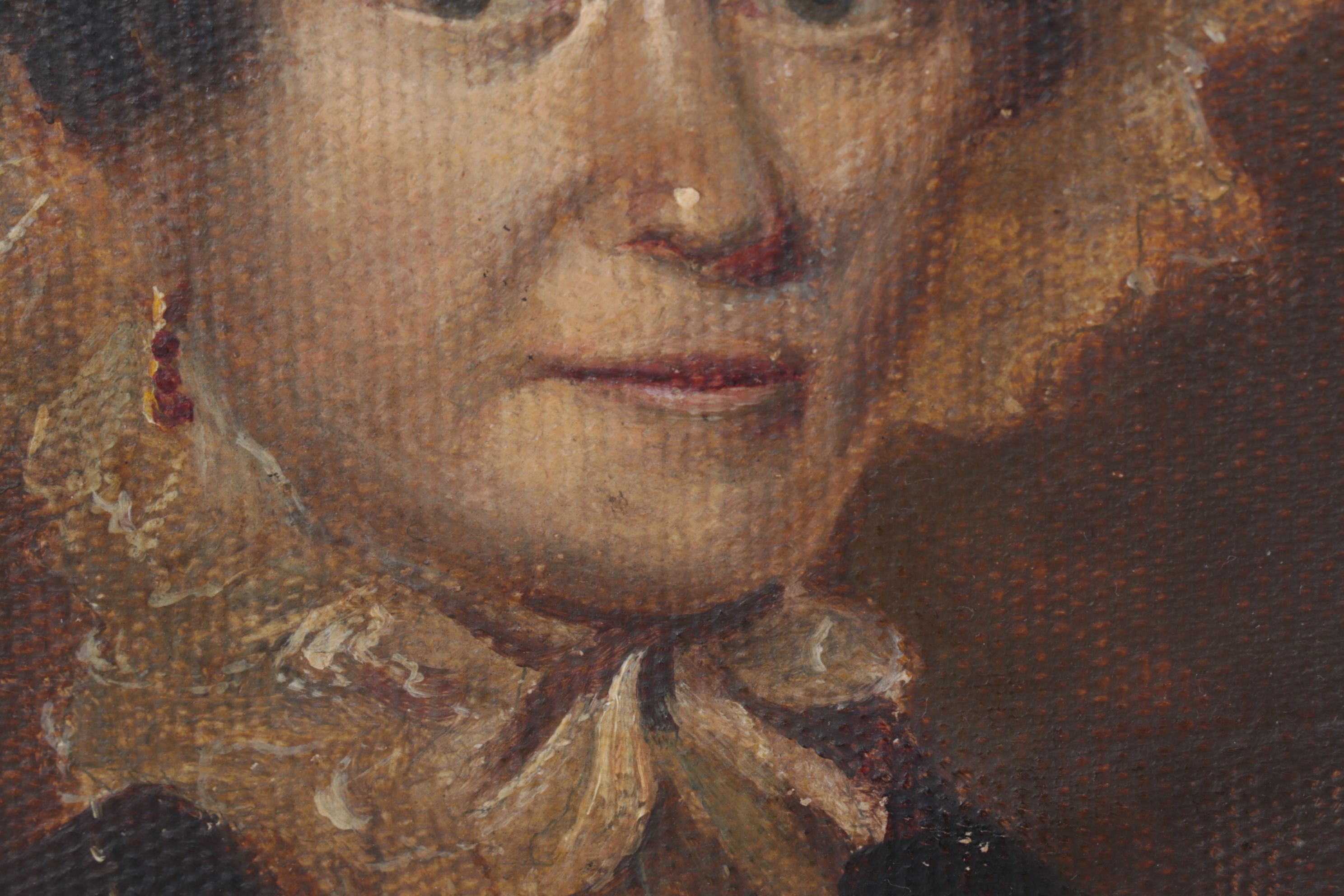 Portrait Oil Painting of Woman Attributed to Silas Martin, Circa 19th Century