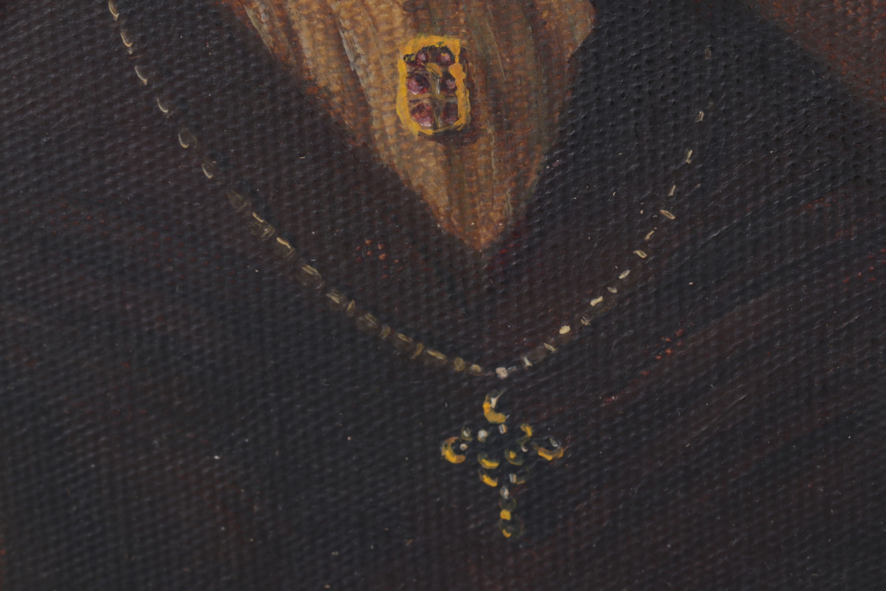 Portrait Oil Painting of Woman Attributed to Silas Martin, Circa 19th Century