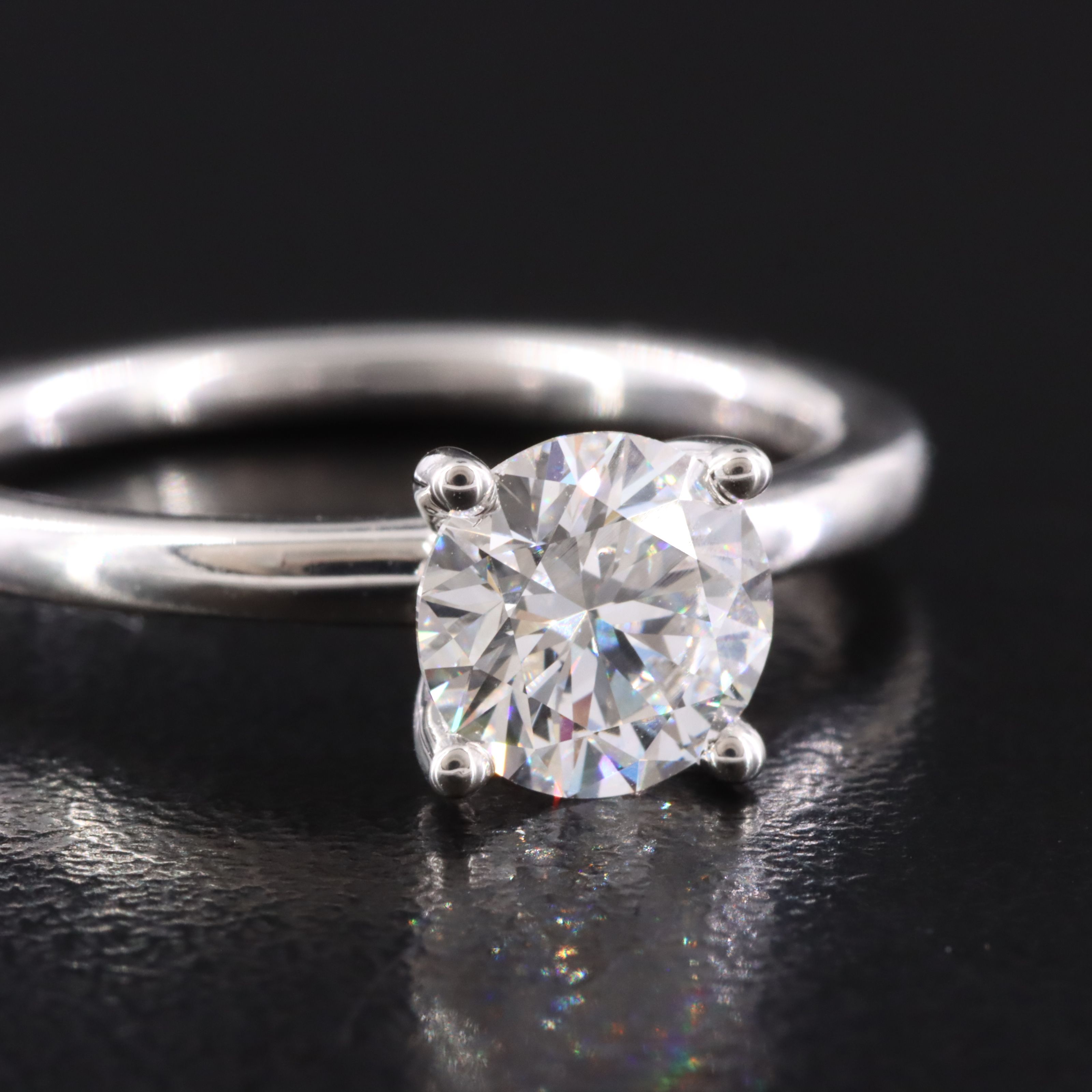 14K 1.10 CT Lab Grown Diamond Solitaire Ring with GCAL Online Report