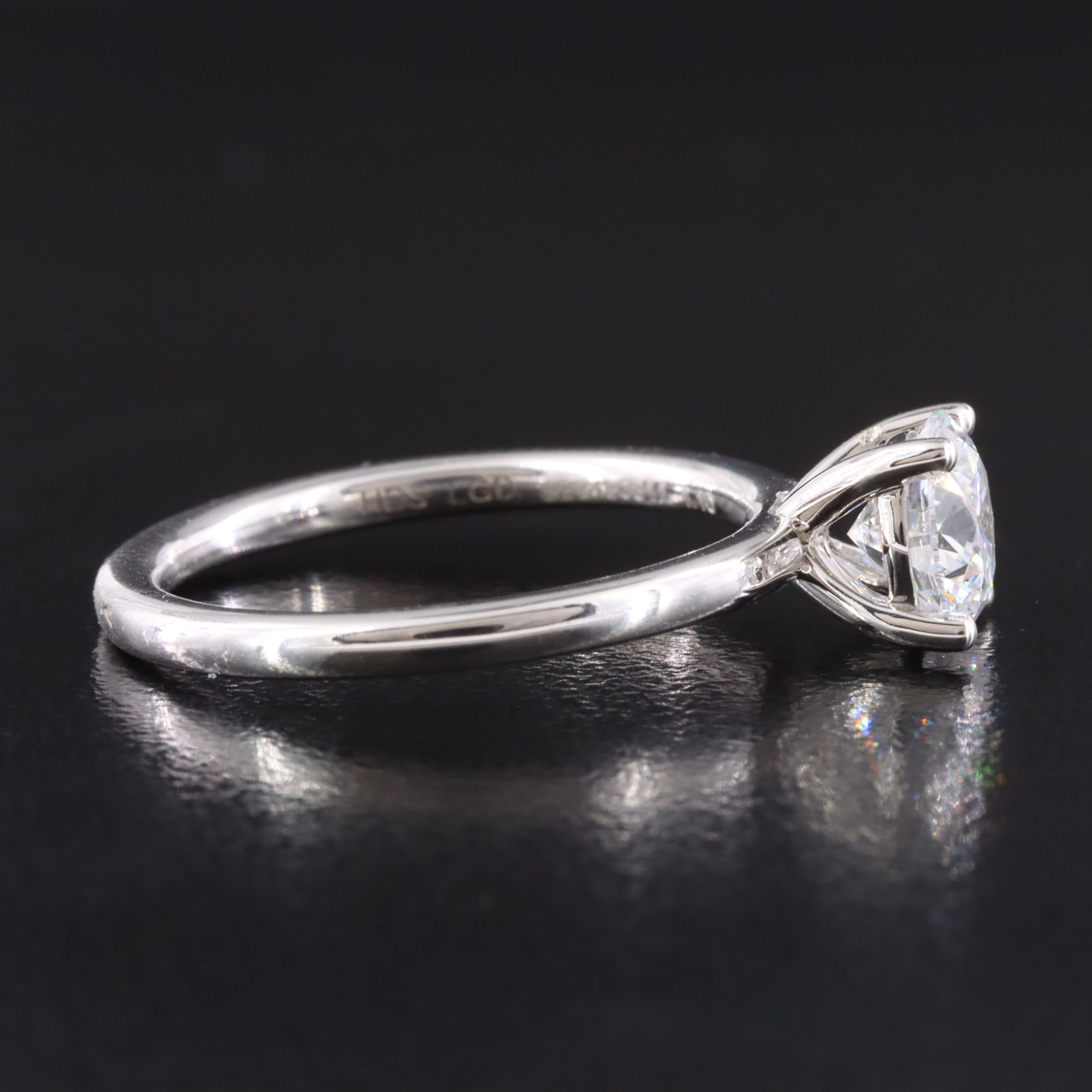 14K 1.10 CT Lab Grown Diamond Solitaire Ring with GCAL Online Report