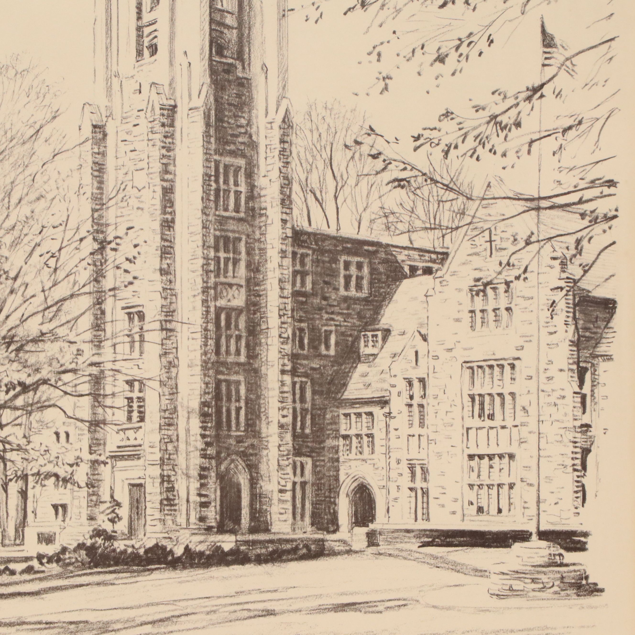 Offset "Southwestern at Memphis: Richard Halliburton Memorial Tower," 20th C.