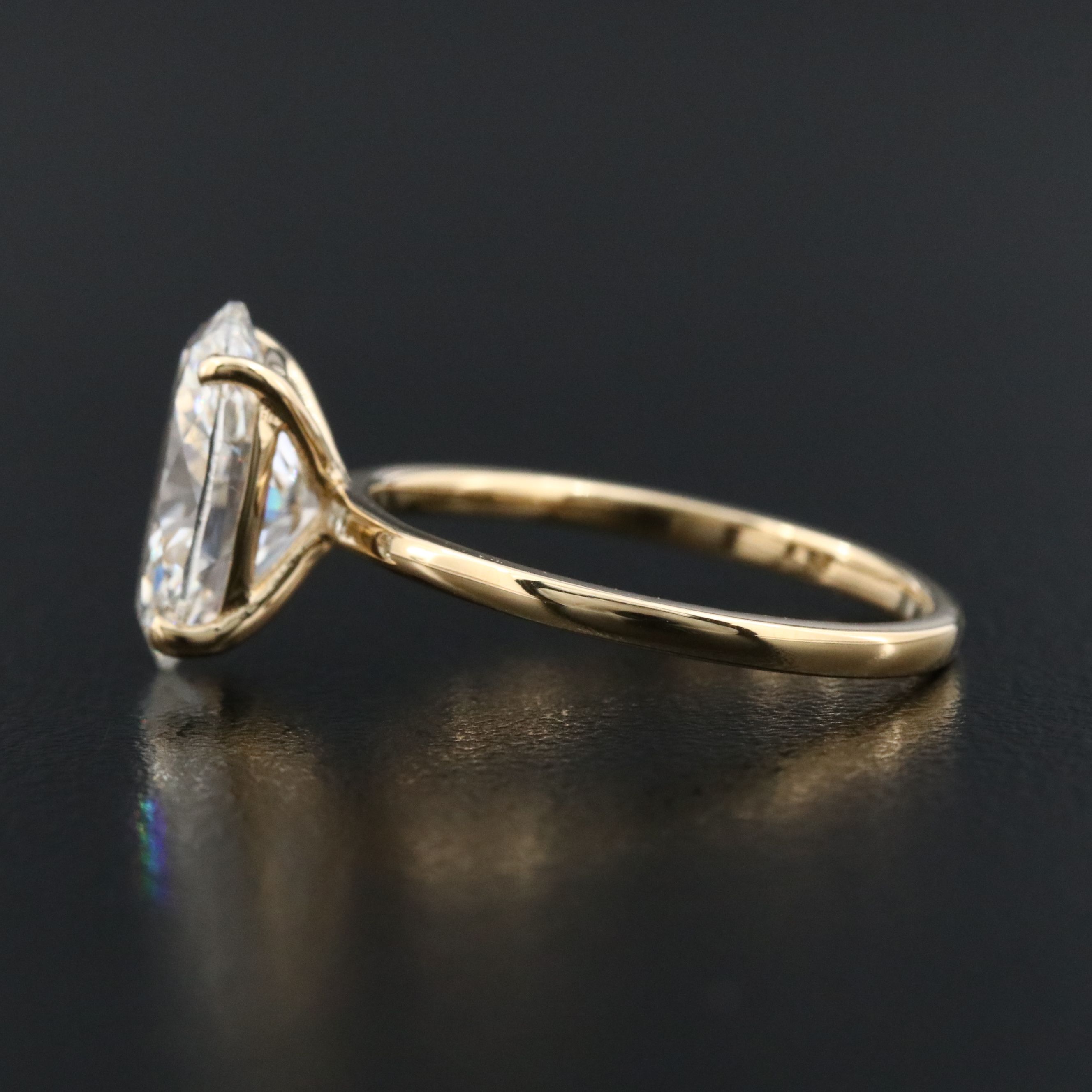 18K 3.02 CT Lab Grown Diamond Solitaire Ring with IGI Report