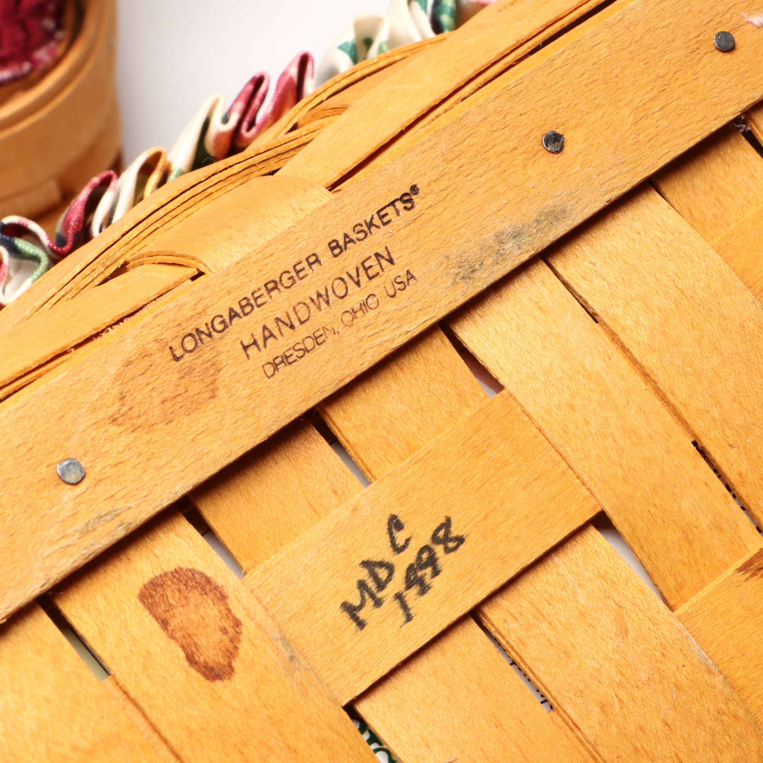 Longaberger Baskets with Royal Winton Grimwades Chintz Pattern Mugs and Platter