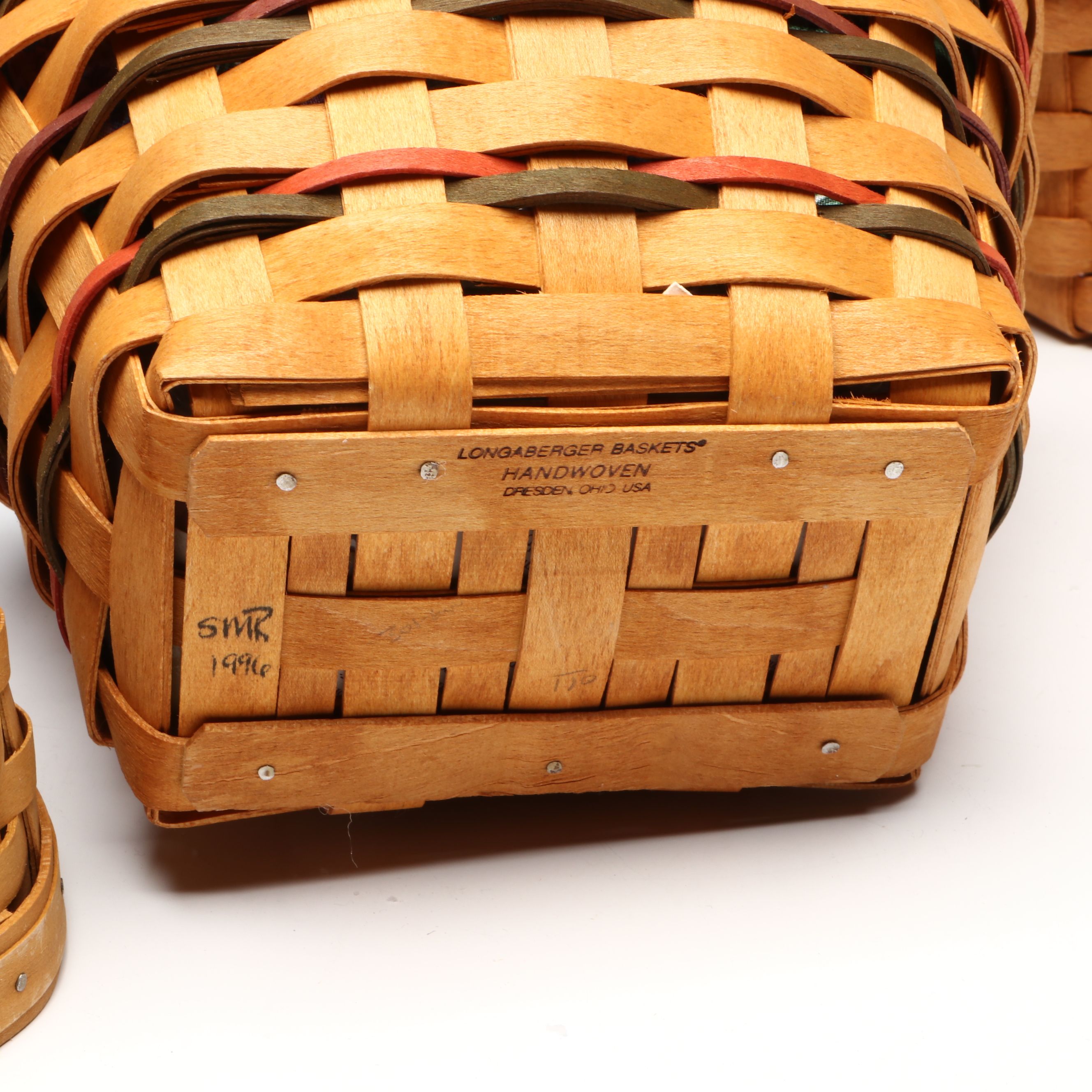 Longaberger Baskets with Royal Winton Grimwades Chintz Pattern Mugs and Platter