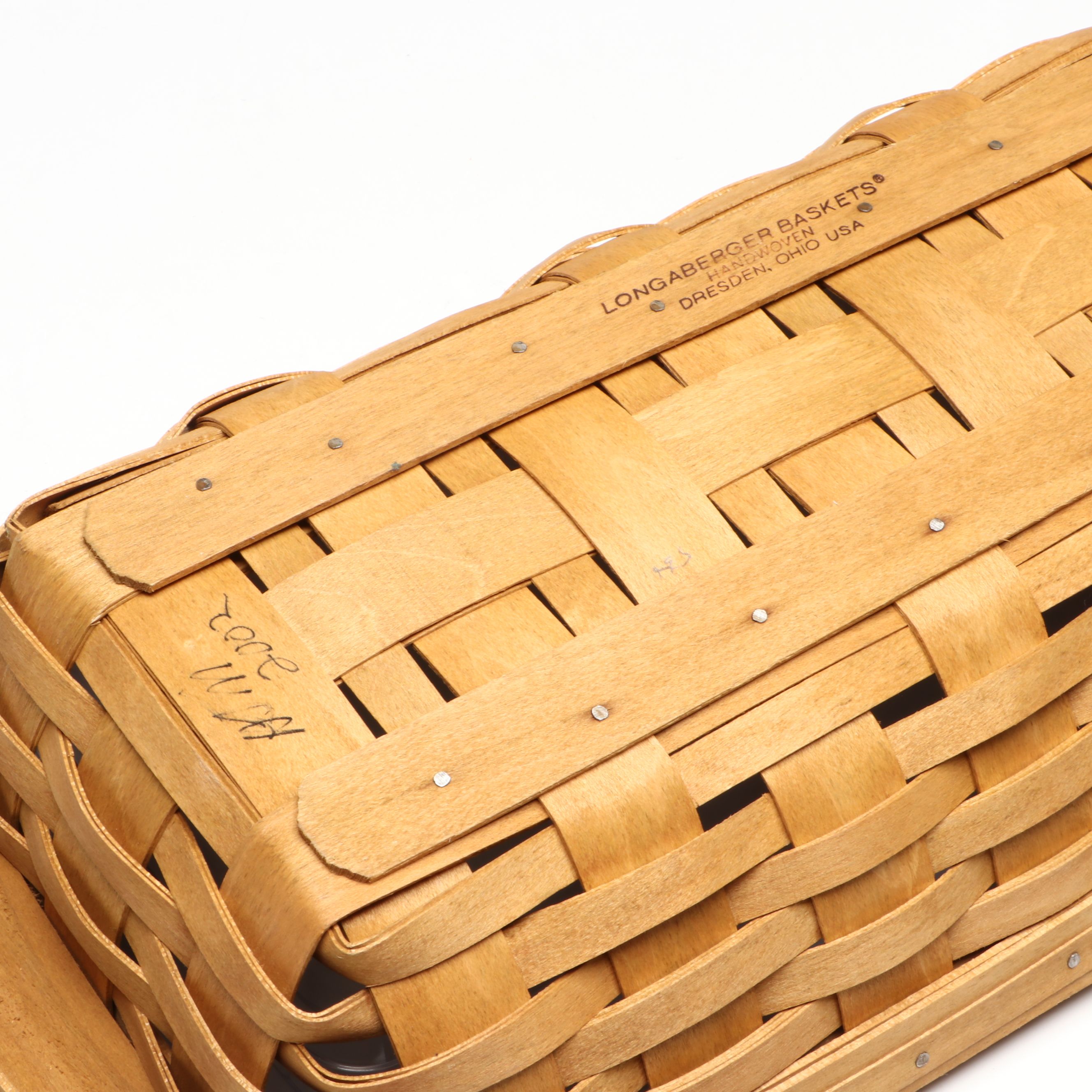 Longaberger Baskets with Royal Winton Grimwades Chintz Pattern Mugs and Platter