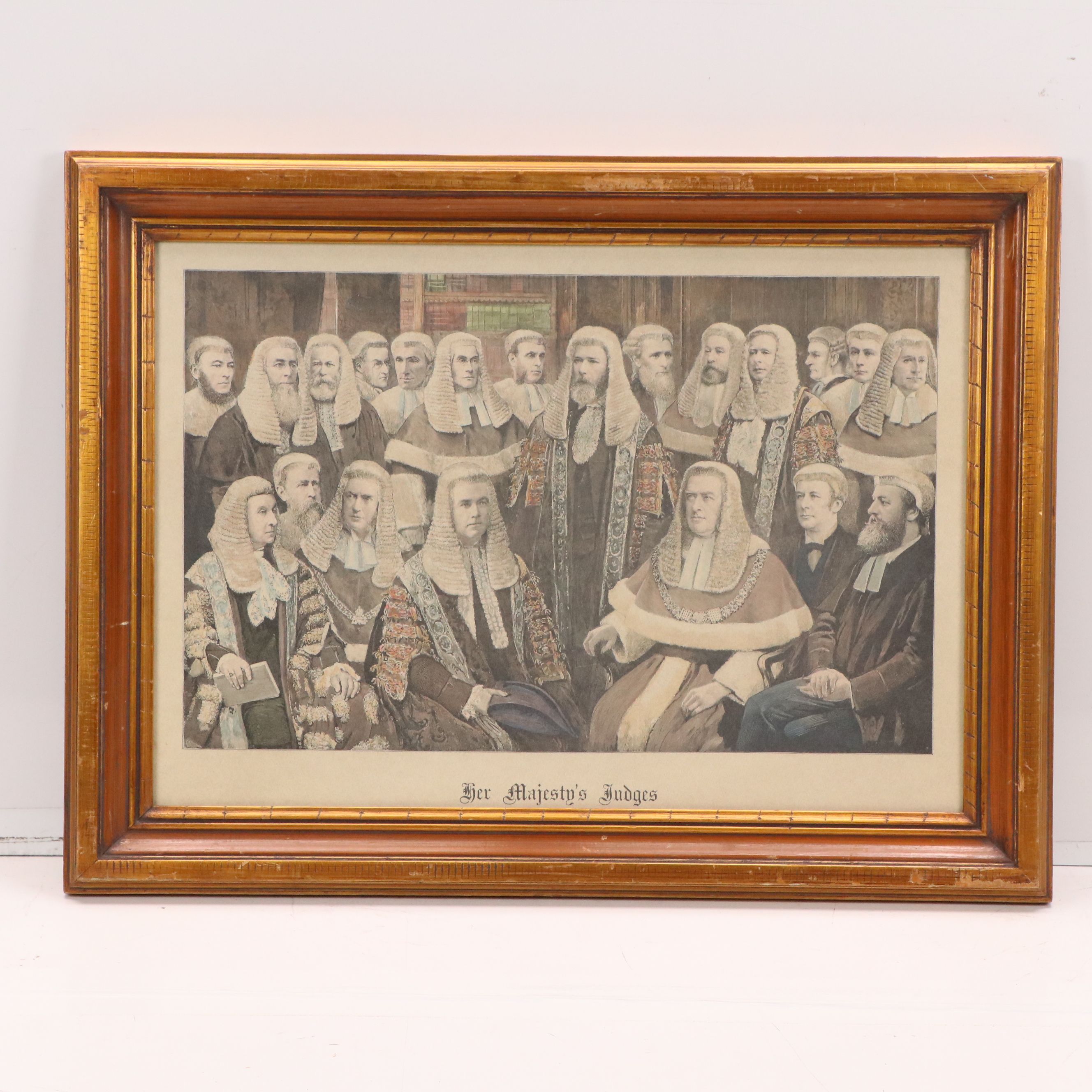 Hand-Colored Engraving "Her Majesty's Judges in Ireland"